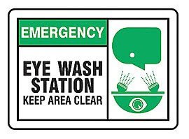 Magnetic Sign First Aid Sign Accuform Emergency Eye Wash Station