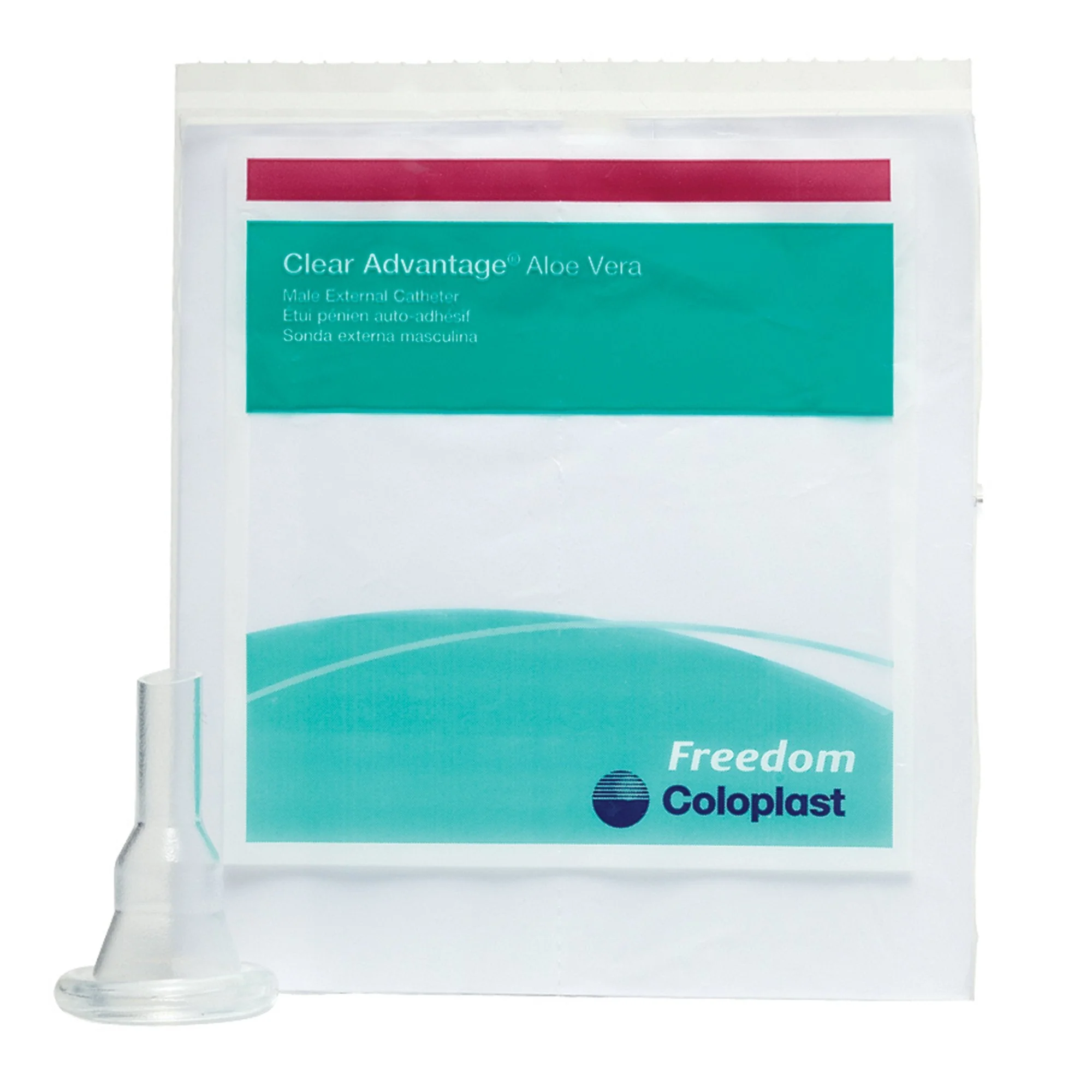 Coloplast Freedom Clear LS Male External Catheter, Self-Adhesive Strip, Large (100/BX)