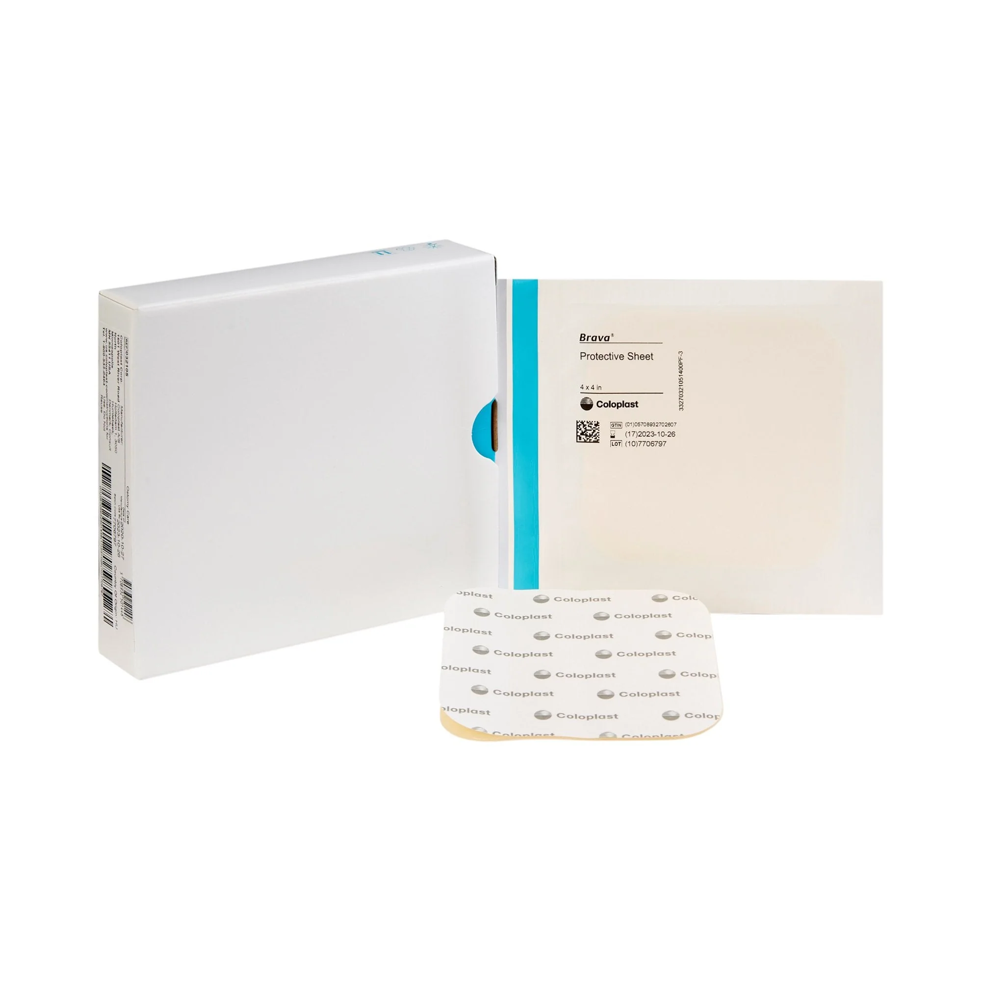 Coloplast Brava Stoma Skin Protective Sheet, 4 x 4 Inch (10/BX)