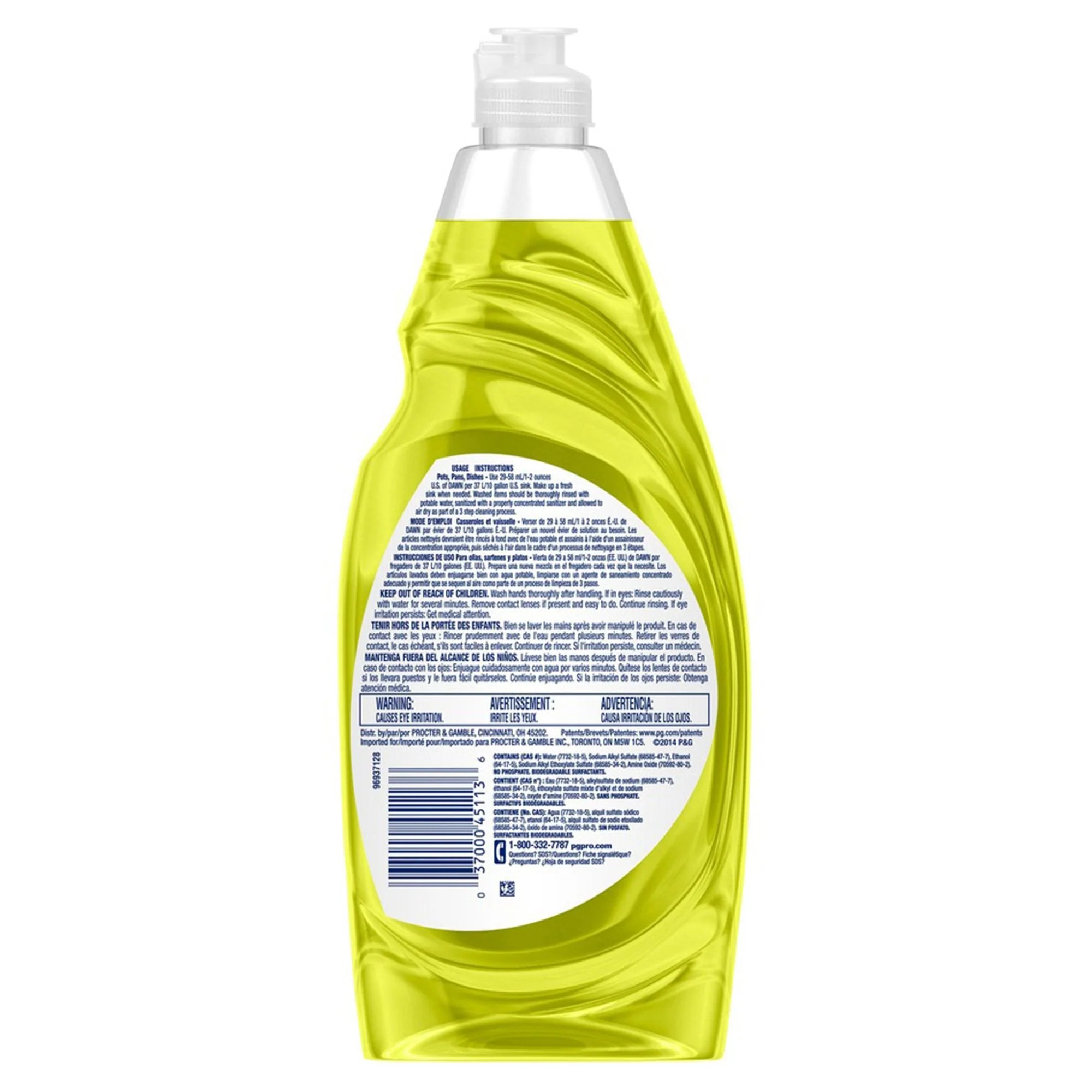 Essendant Co/United Stationers Dawn Professional Manual Pot and Pan Detergent, Lemon Scent, 38 oz. (8/CS) - Image 2