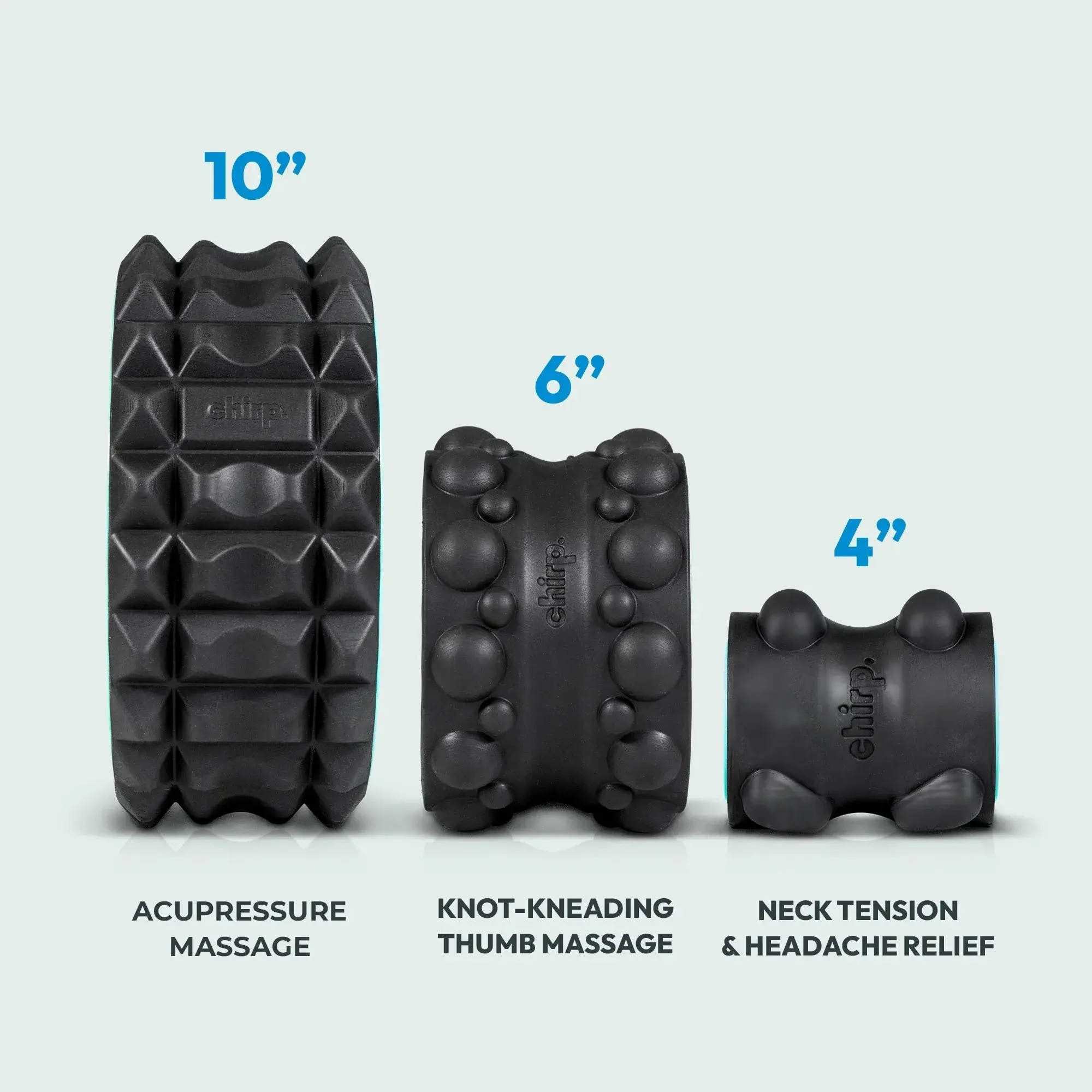 Chirp Innovation LLC Massage Wheel Set Chirp 4 / 6 / 10 Inch Diameter - Image 7