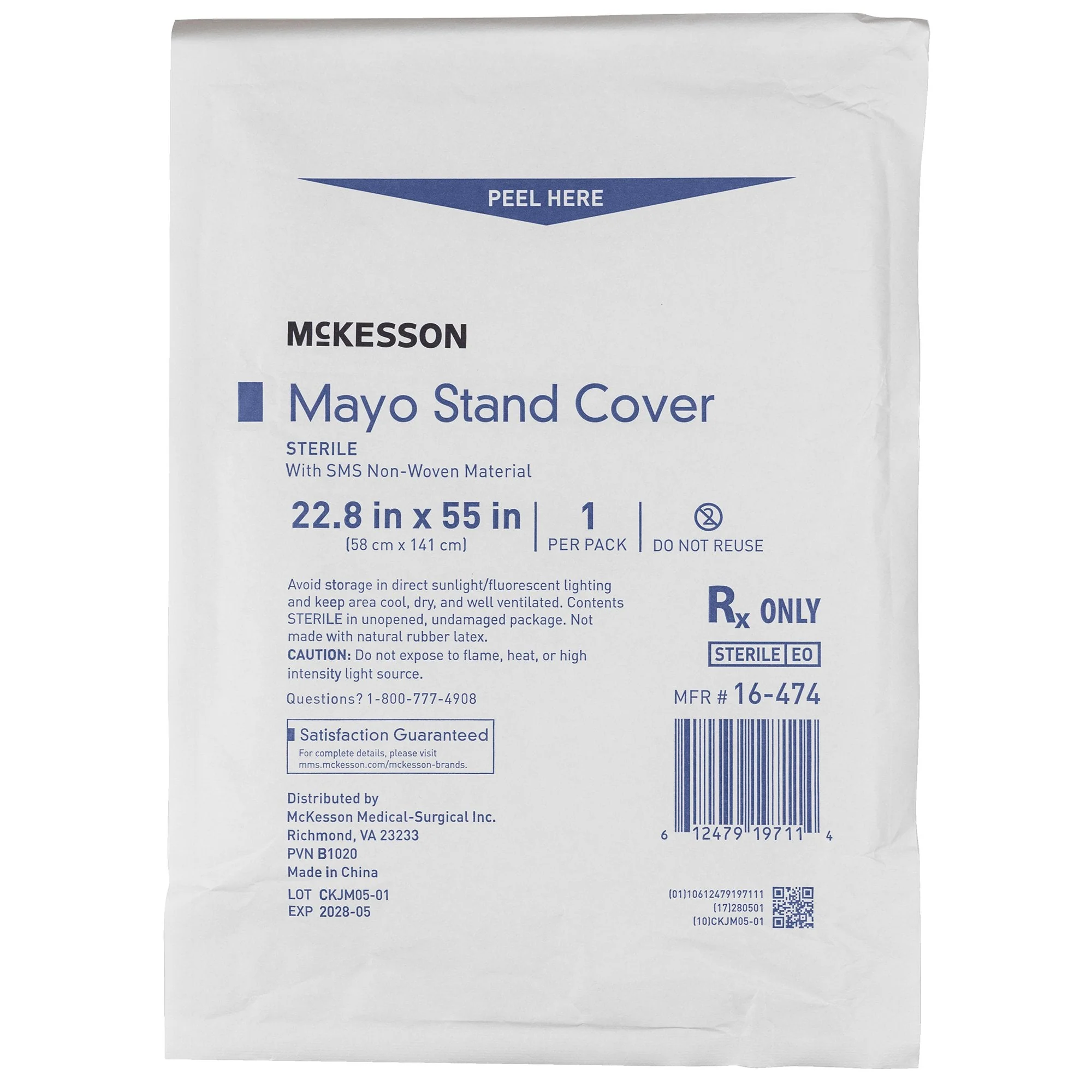 McKesson Brand McKesson Mayo Stand Cover, 22-4/5 x 55-1/2 Inch (30/CS) - Image 2