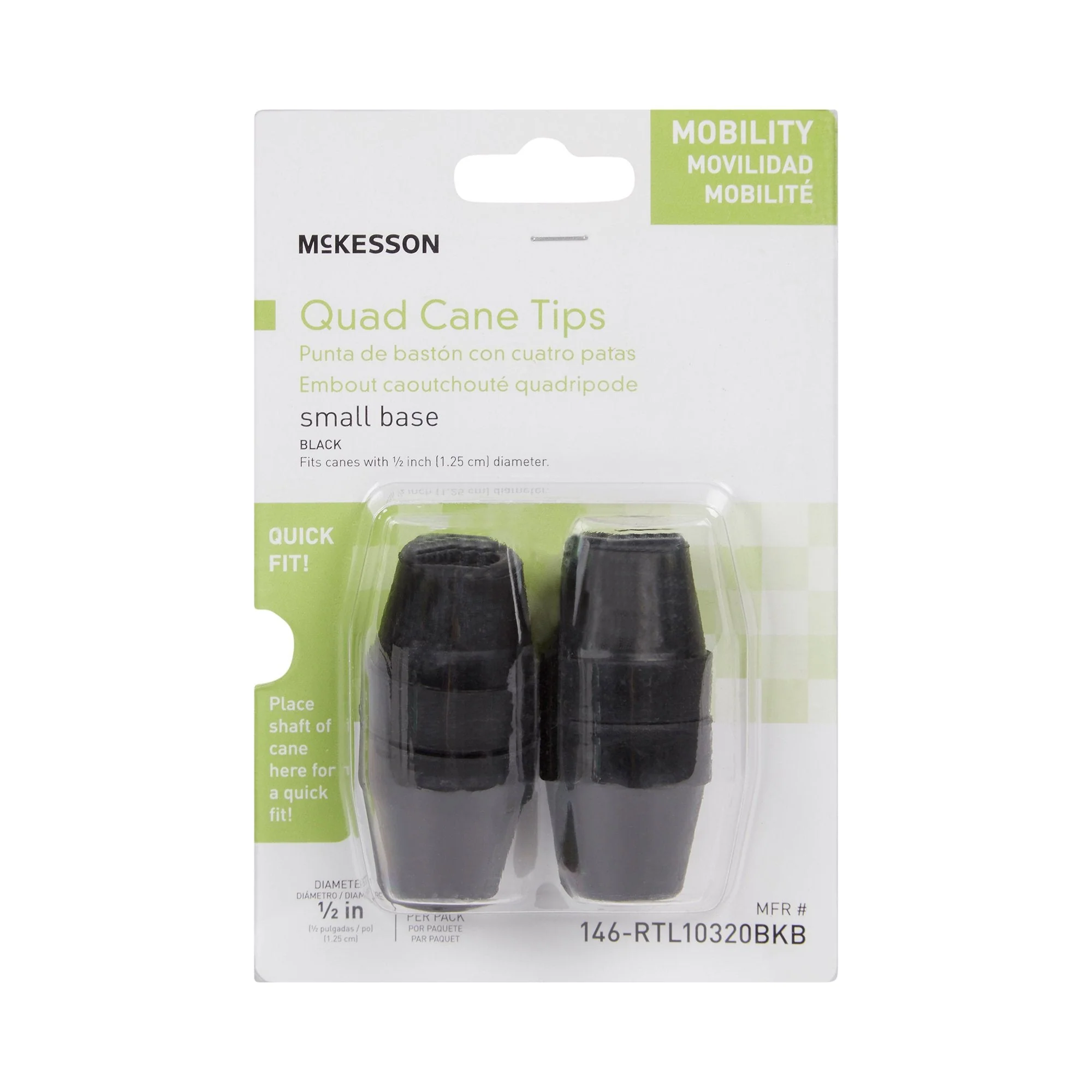 McKesson Brand McKesson Quad Cane Tips (40/CS) - Image 2