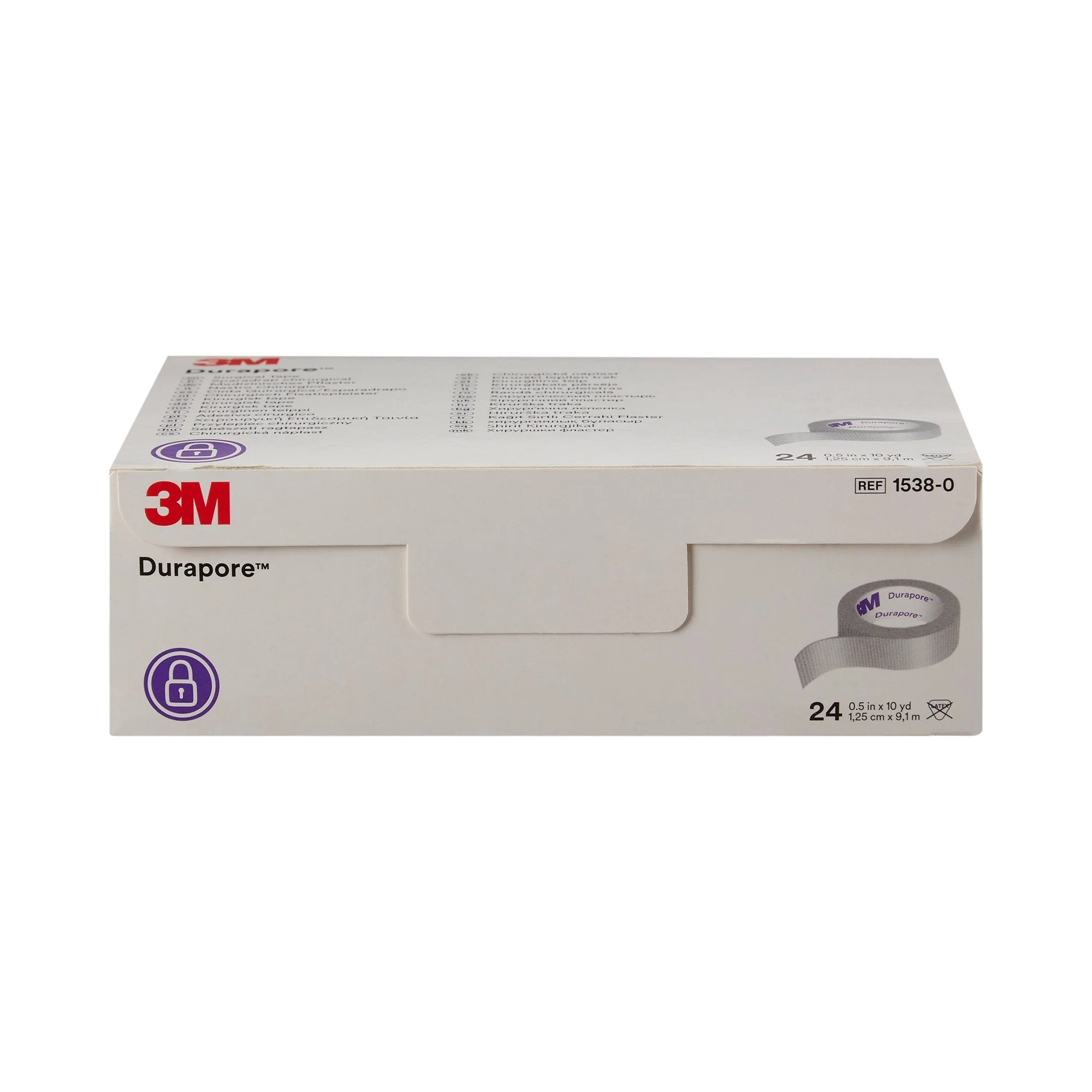 Solventum Corporation 3M Durapore Silk-Like Cloth Medical Tape, 1/2 Inch x 10 Yard, White (240/CS) - Image 2