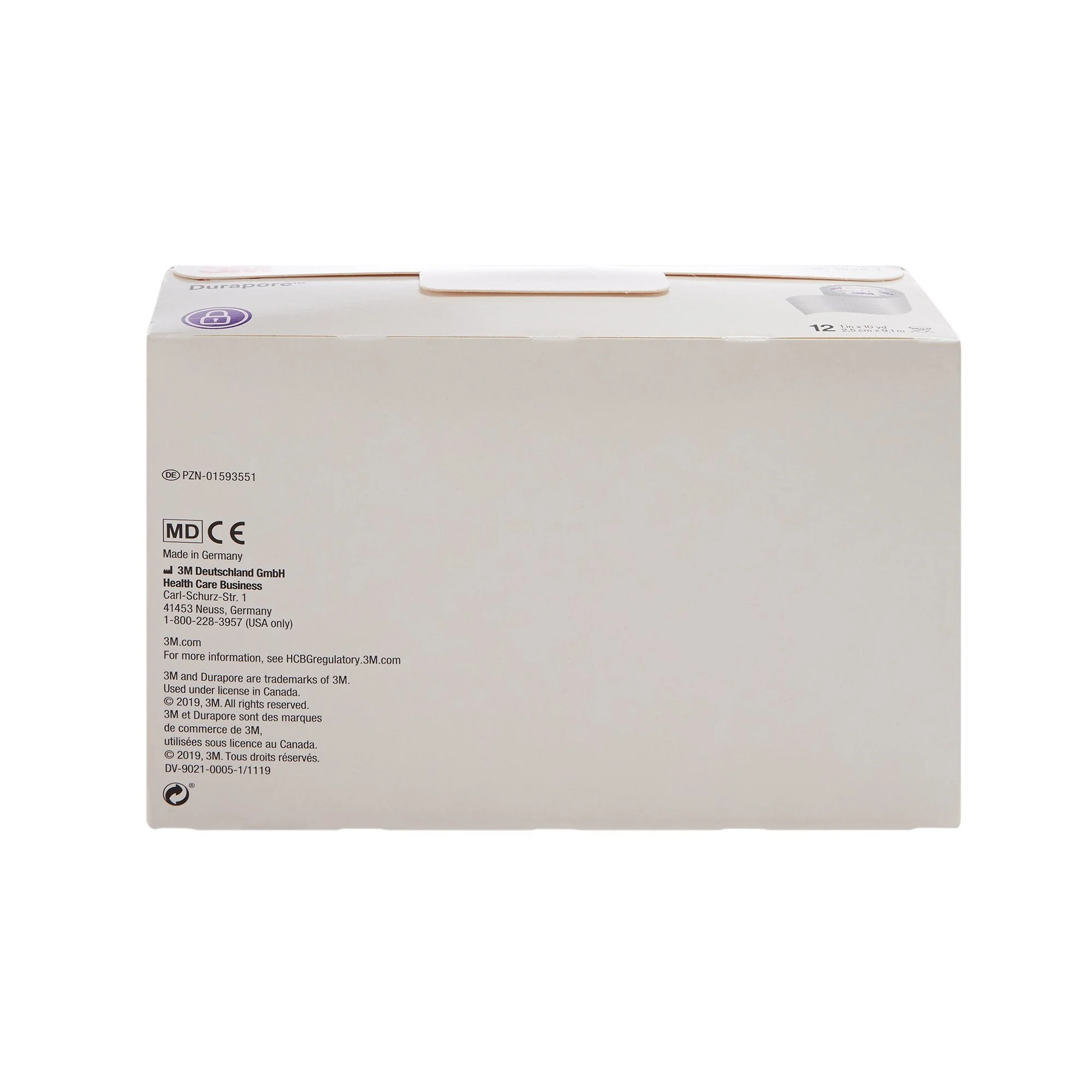 Solventum Corporation 3M Durapore Silk-Like Cloth Medical Tape,1 Inch x 10 Yard (120/CS) - Image 3