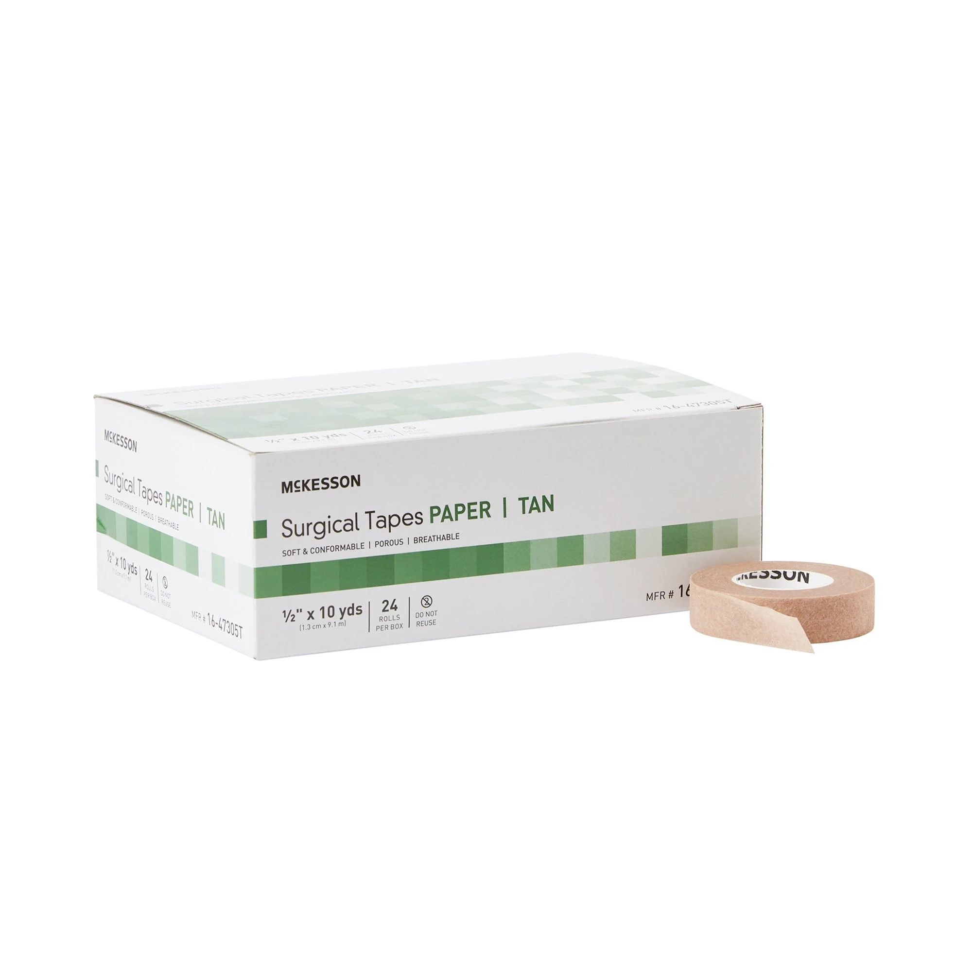 McKesson Brand McKesson Paper Medical Tape, 1/2 Inch x 10 Yard, Tan (288/CS)