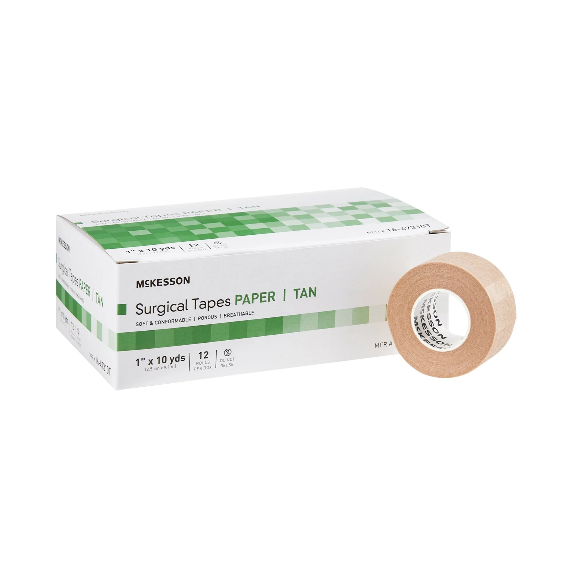 McKesson Brand McKesson Paper Medical Tape, 1 Inch x 10 Yard, Tan (144/CS)