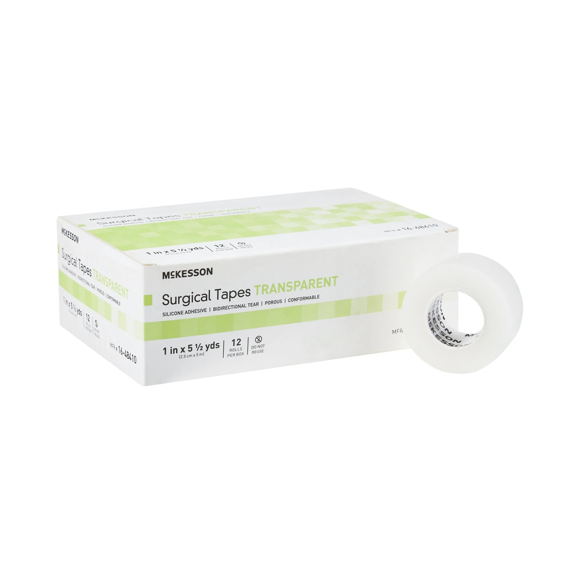 McKesson Brand McKesson Silicone Medical Tape, 1 Inch x 5-1/2 Yard, Transparent (120/CS)