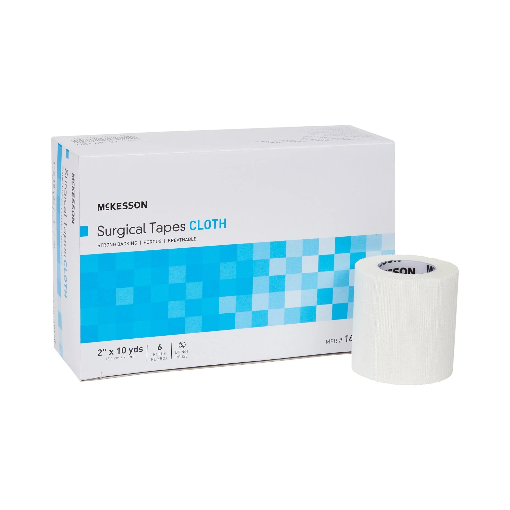 McKesson Brand McKesson Silk-Like Cloth Medical Tape, 2 Inch x 10 Yard, White (72/CS)