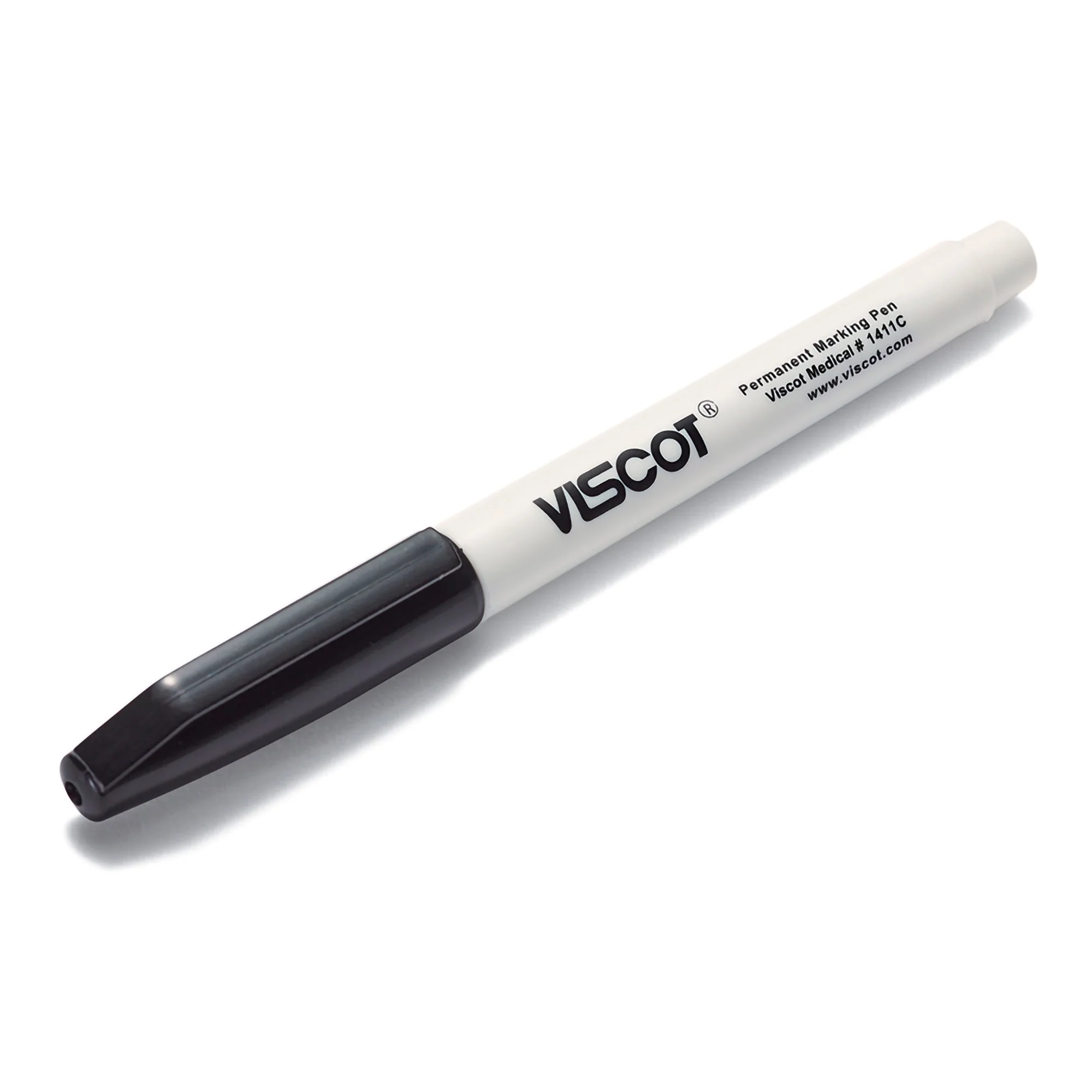 Medical Utility Marker Viscot Permanent Black Ink Sterile Full Size Fine Tip