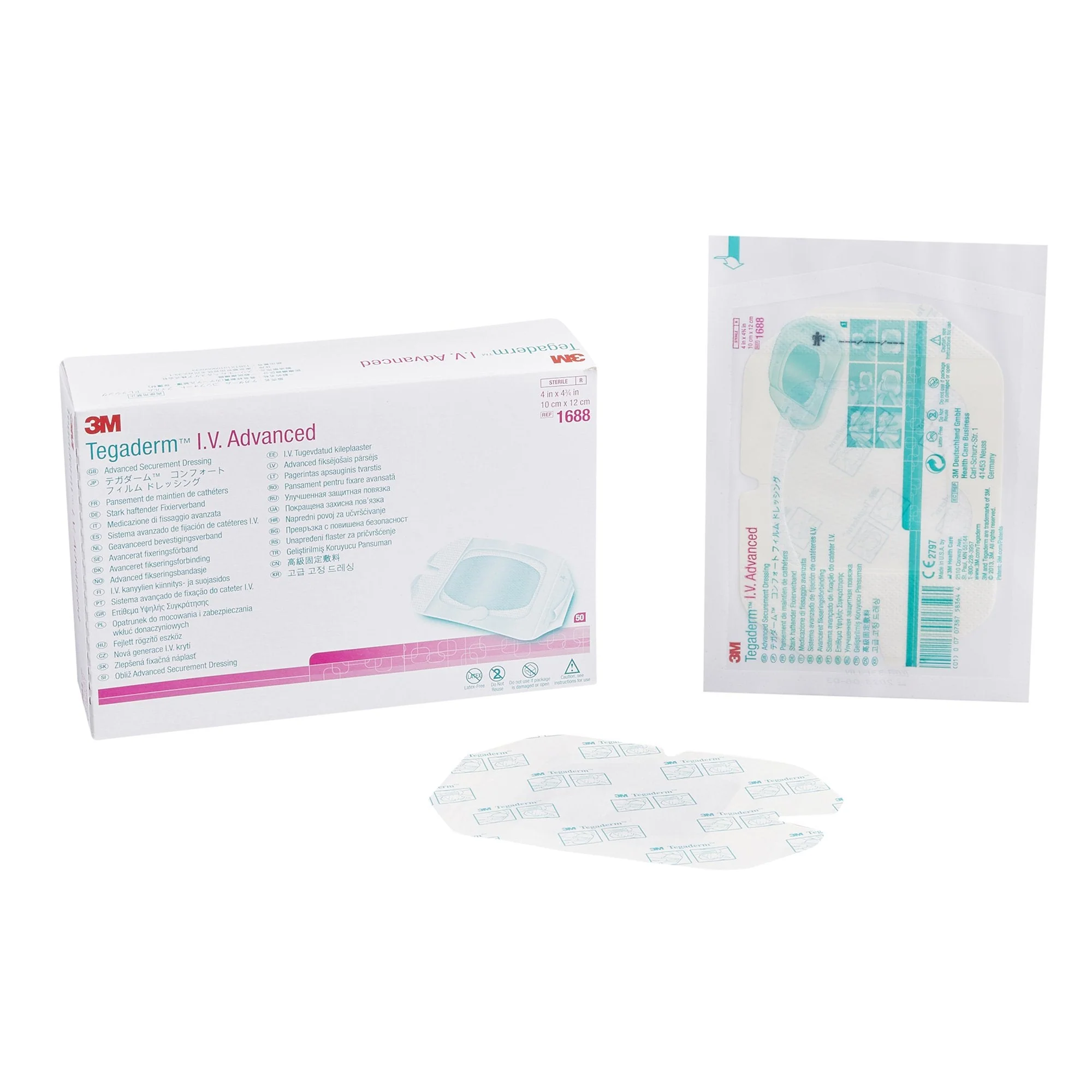 Solventum Corporation 3M Tegaderm IV Advanced Securement Dressing, 4 x 4¾ Inch (200/CS)