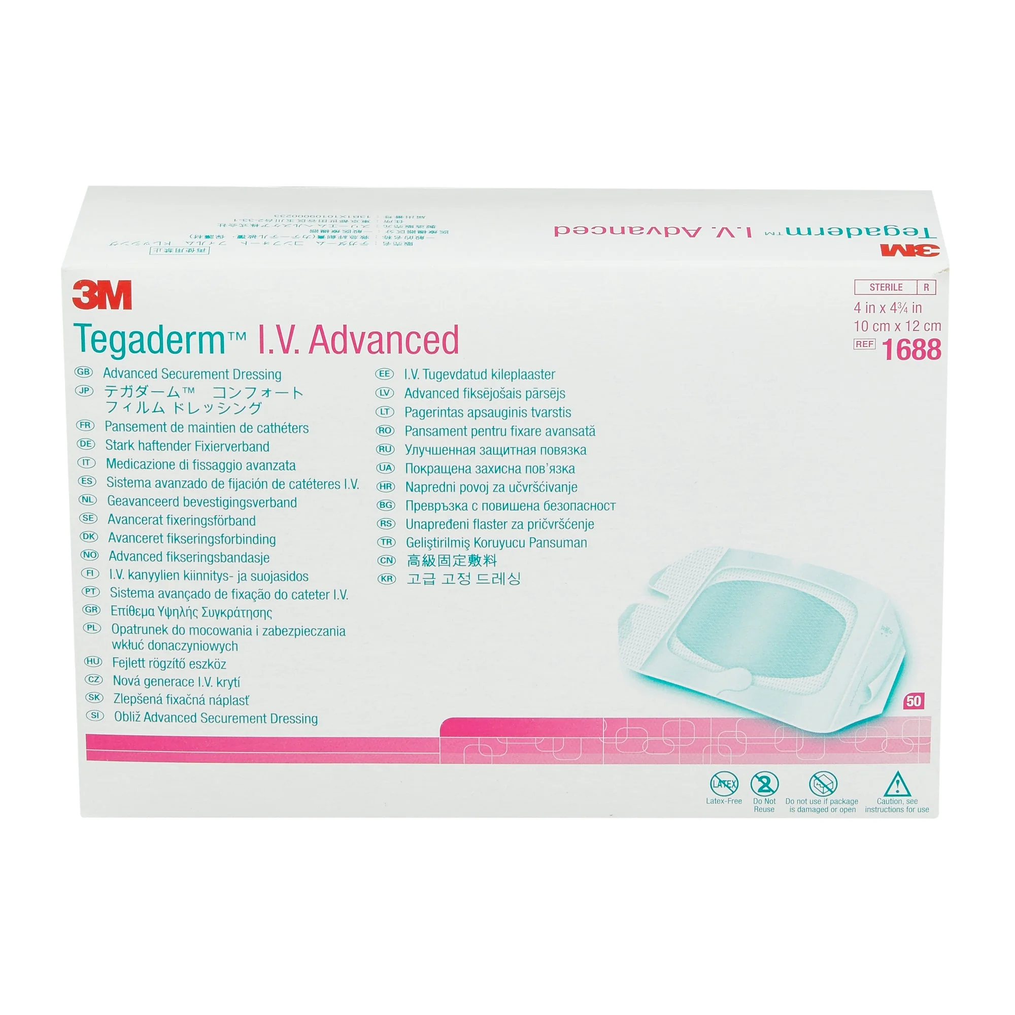 Solventum Corporation 3M Tegaderm IV Advanced Securement Dressing, 4 x 4¾ Inch (200/CS) - Image 2