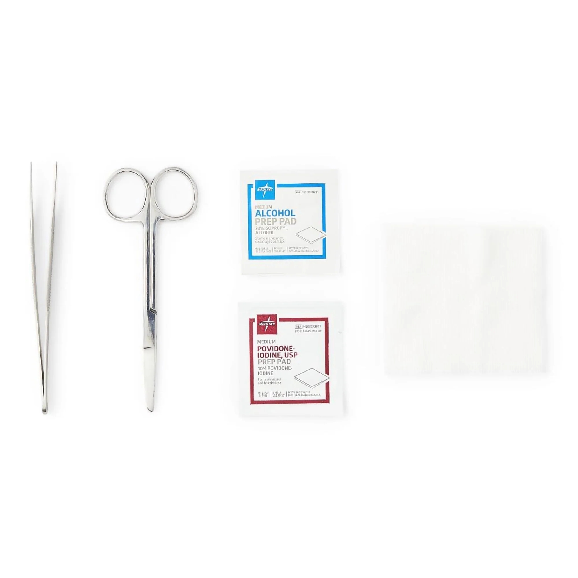 Medline Suture Removal Kit Medline Scissor Style Handle Straight Jaw Type Sterile Single Use (MDS708555 / CS)