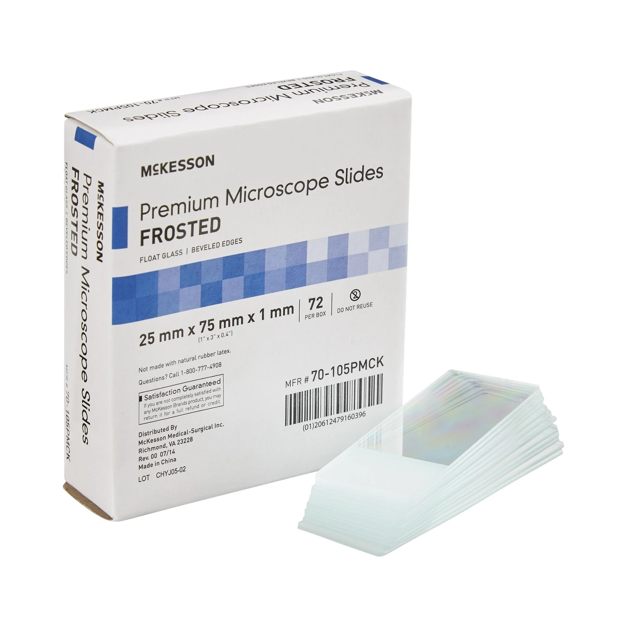 McKesson Brand McKesson Premium Frosted Microscope Slide, 25 x 75 mm (1440/CS)