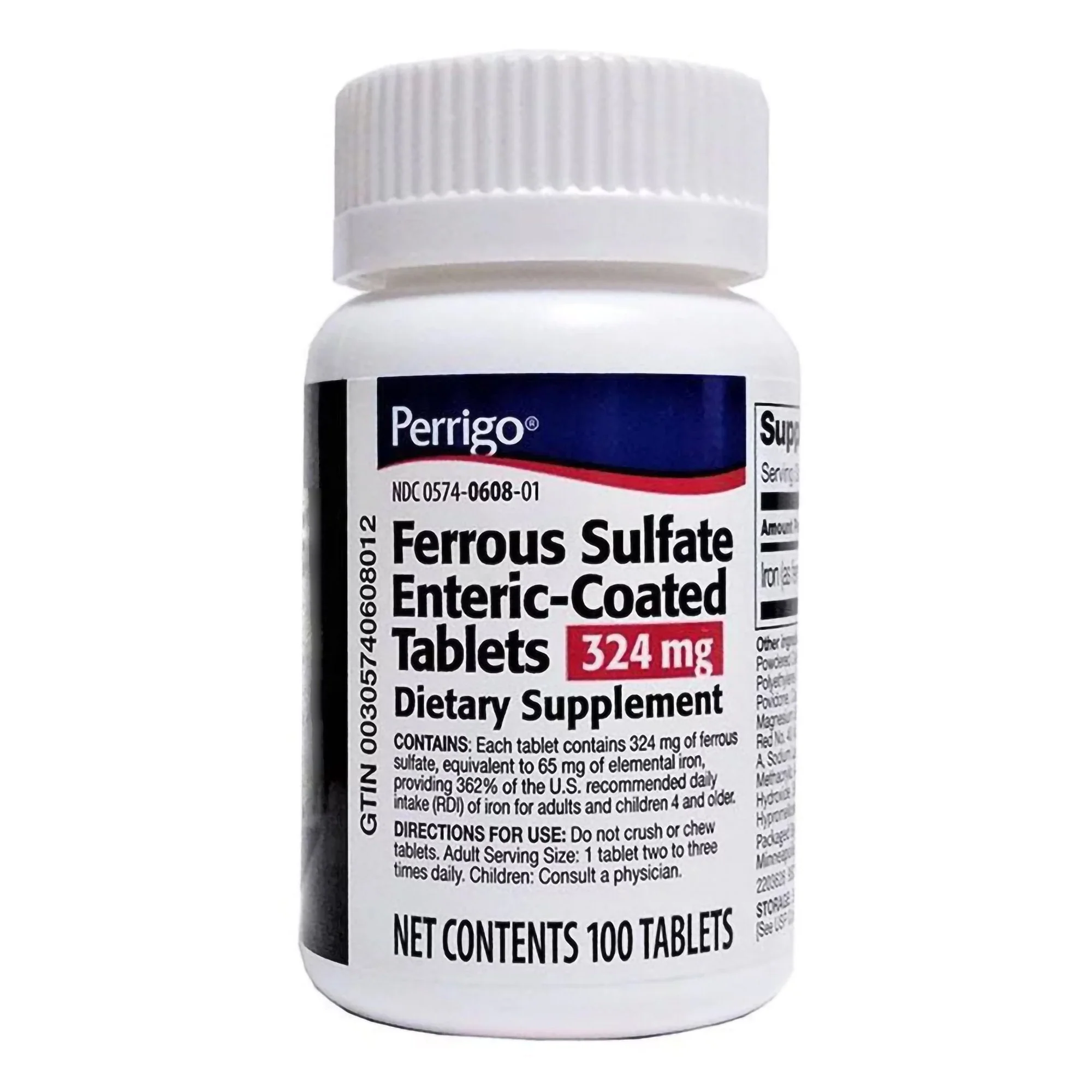Perrigo Company Perrigo Ferrous Sulfate (Iron) Enteric-Coated Dietary Supplement Tablets