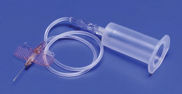 Monoject Angel Wing Blood Collection Set with Holder 25 Gauge 3/4 Inch Needle Length Safety Needle 12 Inch Tubing Sterile