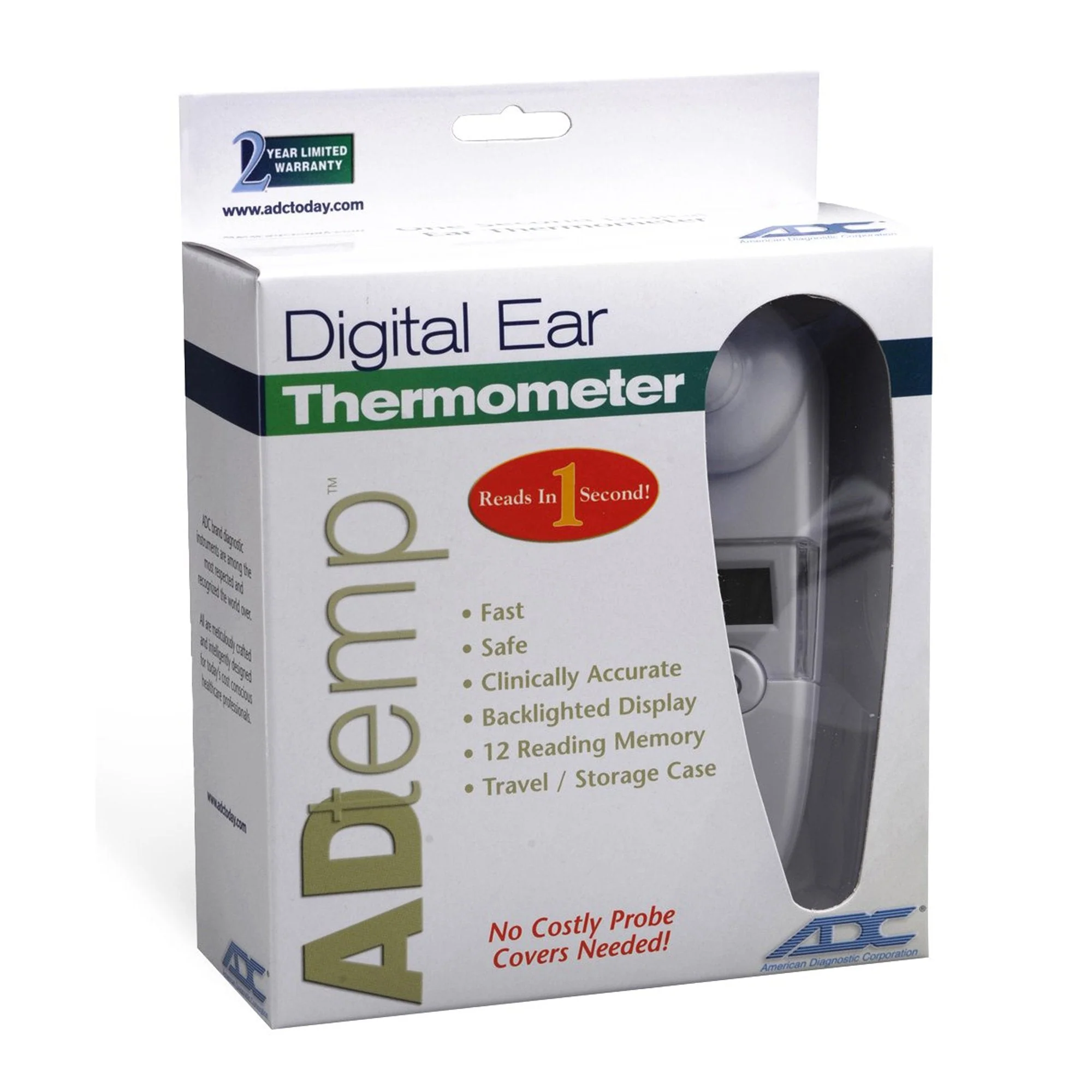 American Diagnostic Corp AdTemp 421 Tympanic IR Thermometer - Image 2