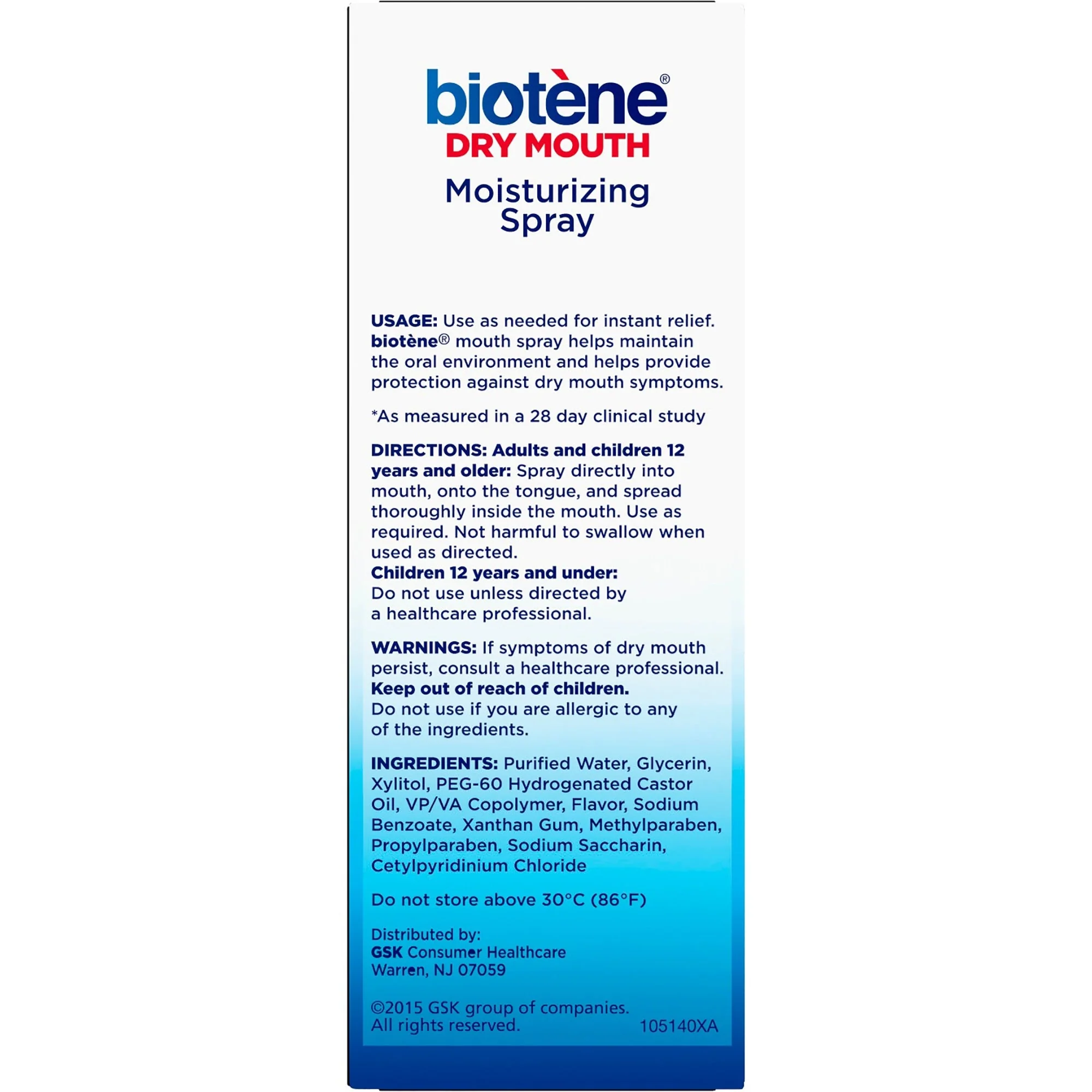 Glaxo Consumer Products Biotène Mouth Moisturizer, 1.5-ounce Spray Bottle - Image 4