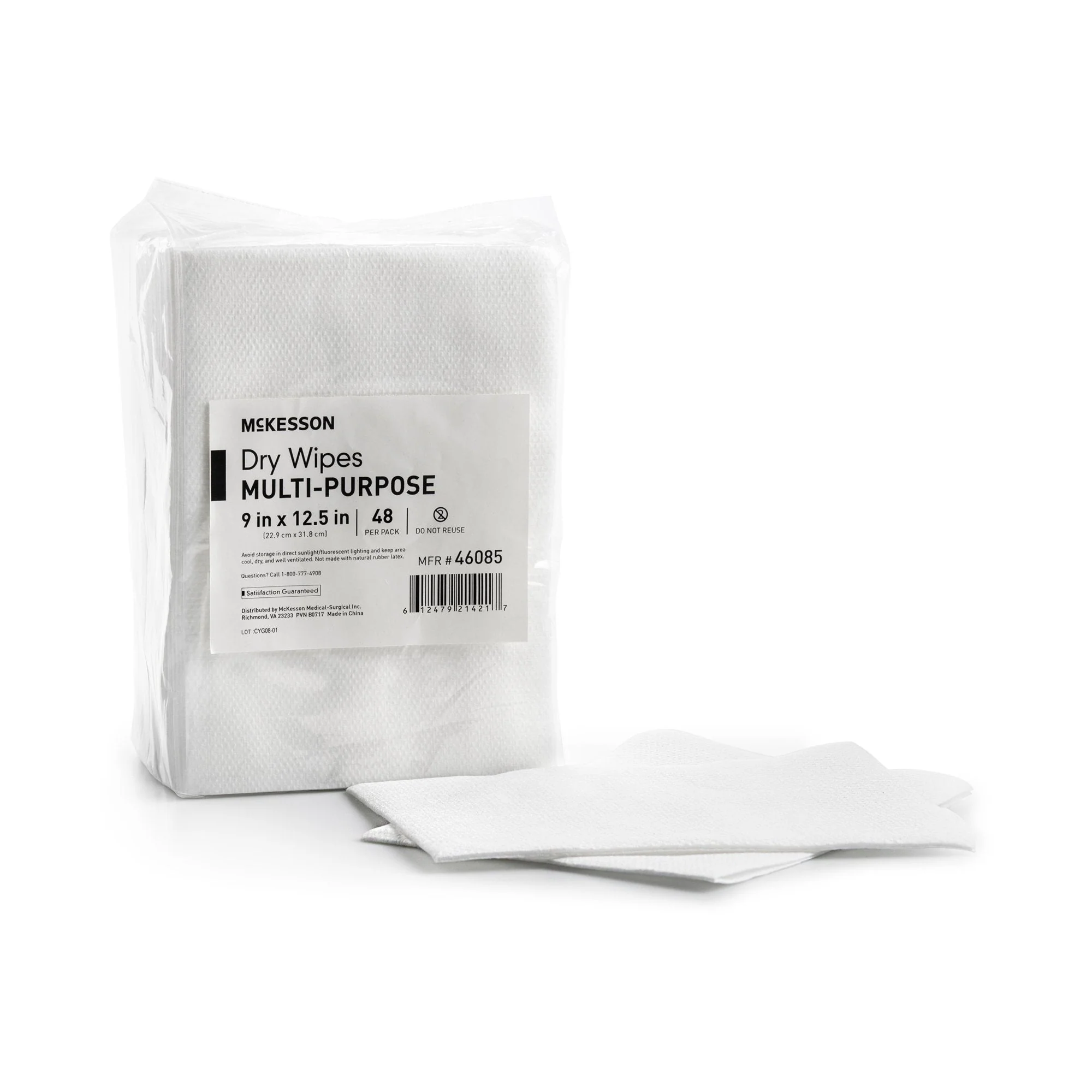 McKesson Brand McKesson Dry Wipes, Multi-Purpose, 9 x 12.5 Inch (768/CS)