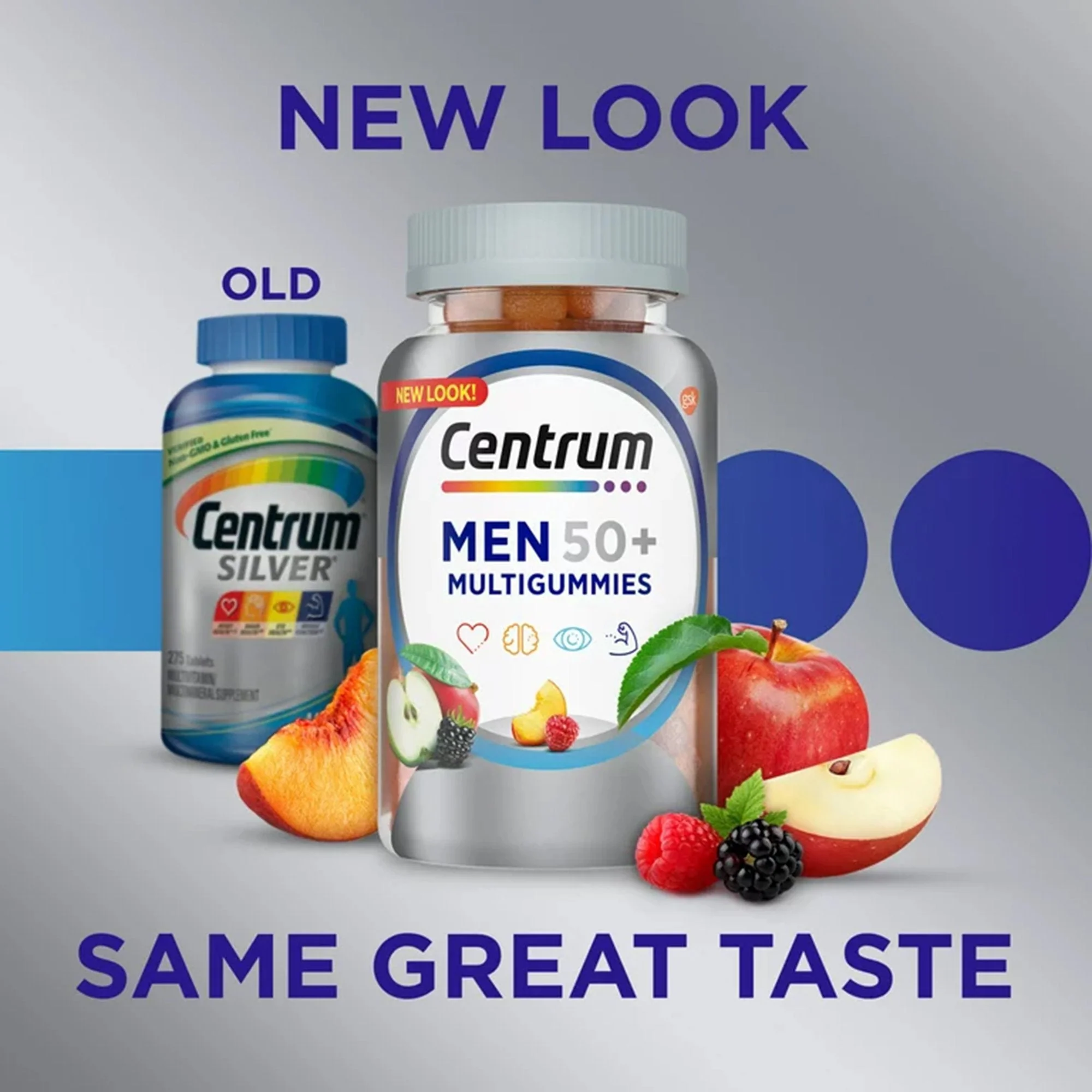 Glaxo Consumer Products Centrum Men 50+ MultiGummies Assorted Natural Fruit Flavors - Image 2