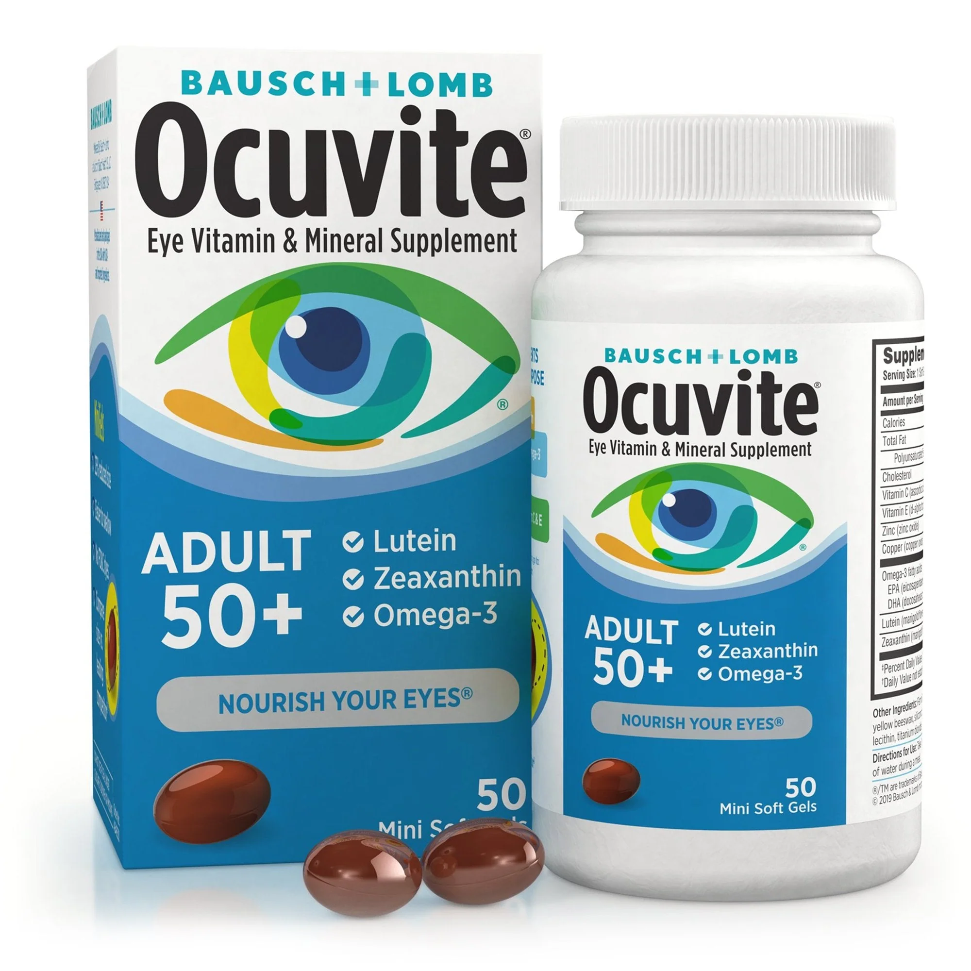 Valeant Pharmaceuticals Ocuvite Adult 50+ Multivitamin Supplement