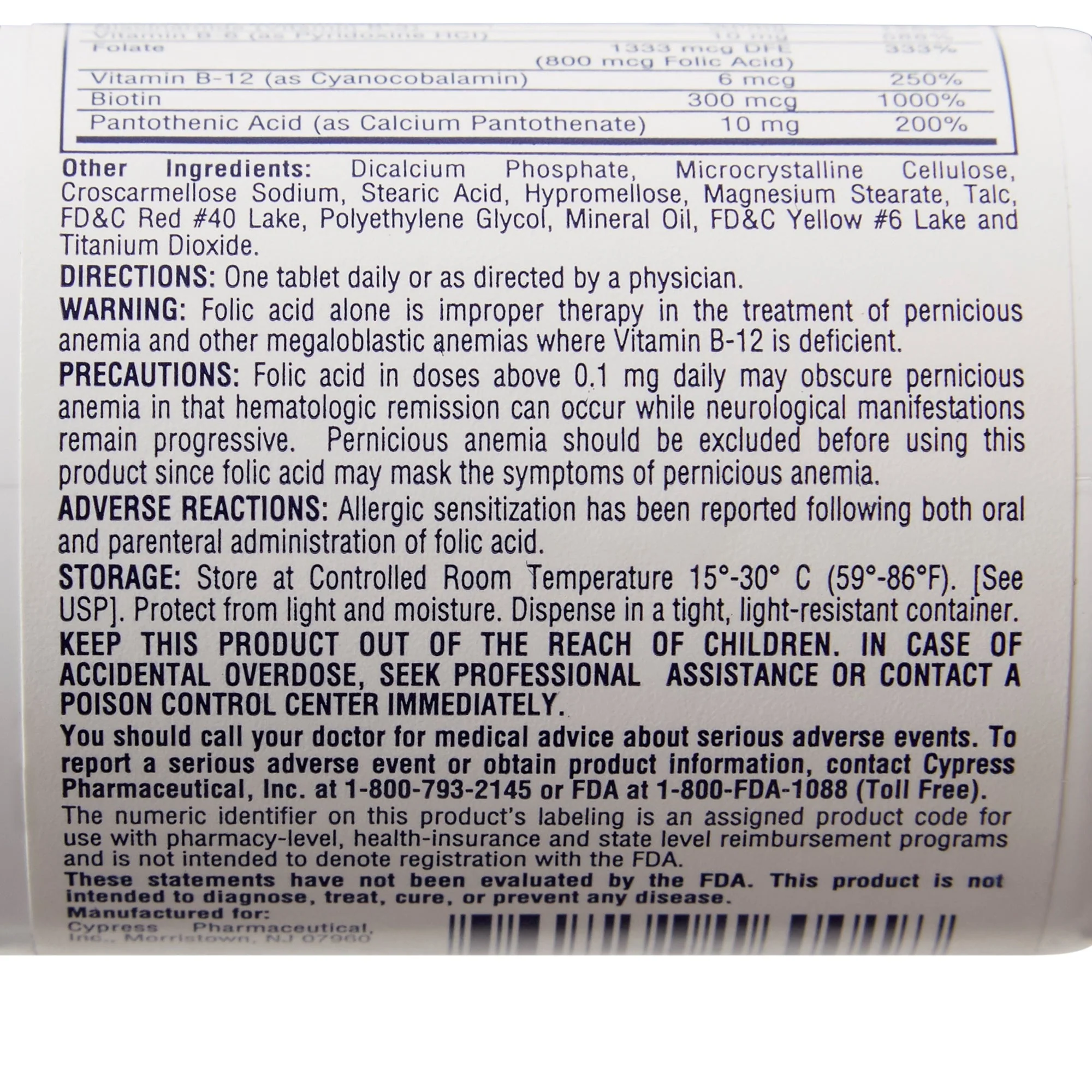 Cypress Pharmaceutical Rena-Vite Multivitamin Supplement - Image 3