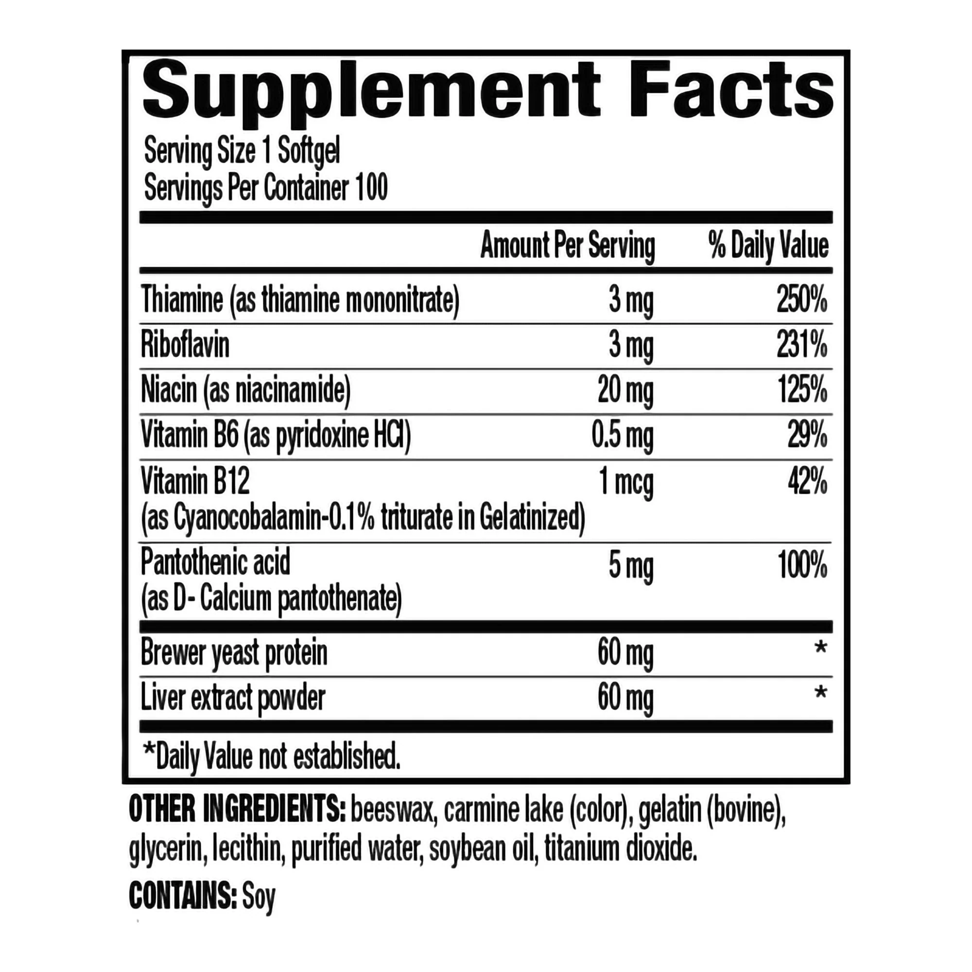 Major Pharmaceuticals Rugby Vitamin B Complex - Image 3