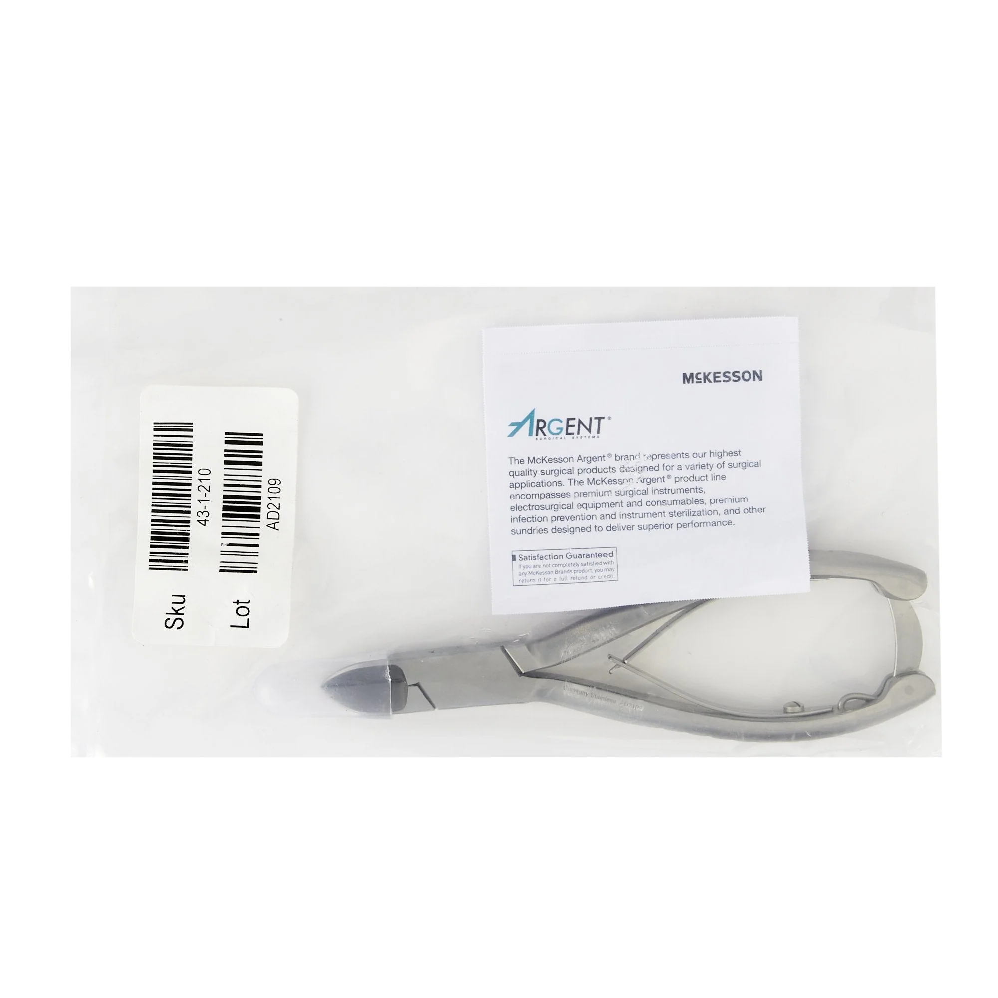 McKesson Brand McKesson Argent Nail Nipper, Concave Jaws, 5½ Inches - Image 2
