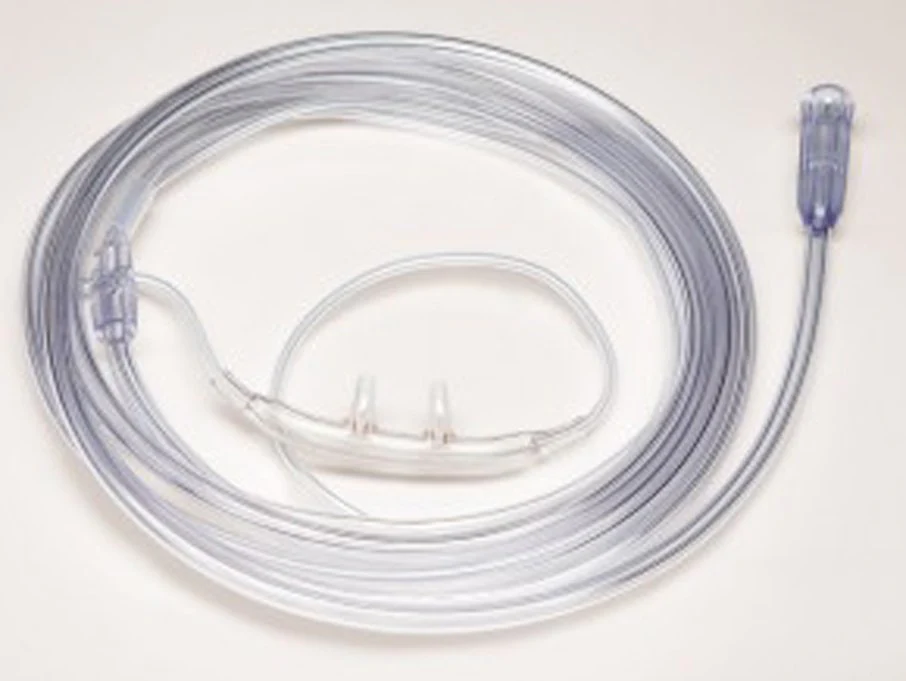 Nasal Cannula Salter-Style Quiet Adult Curved Prongs 7 Foot Tubing High Flow Rate