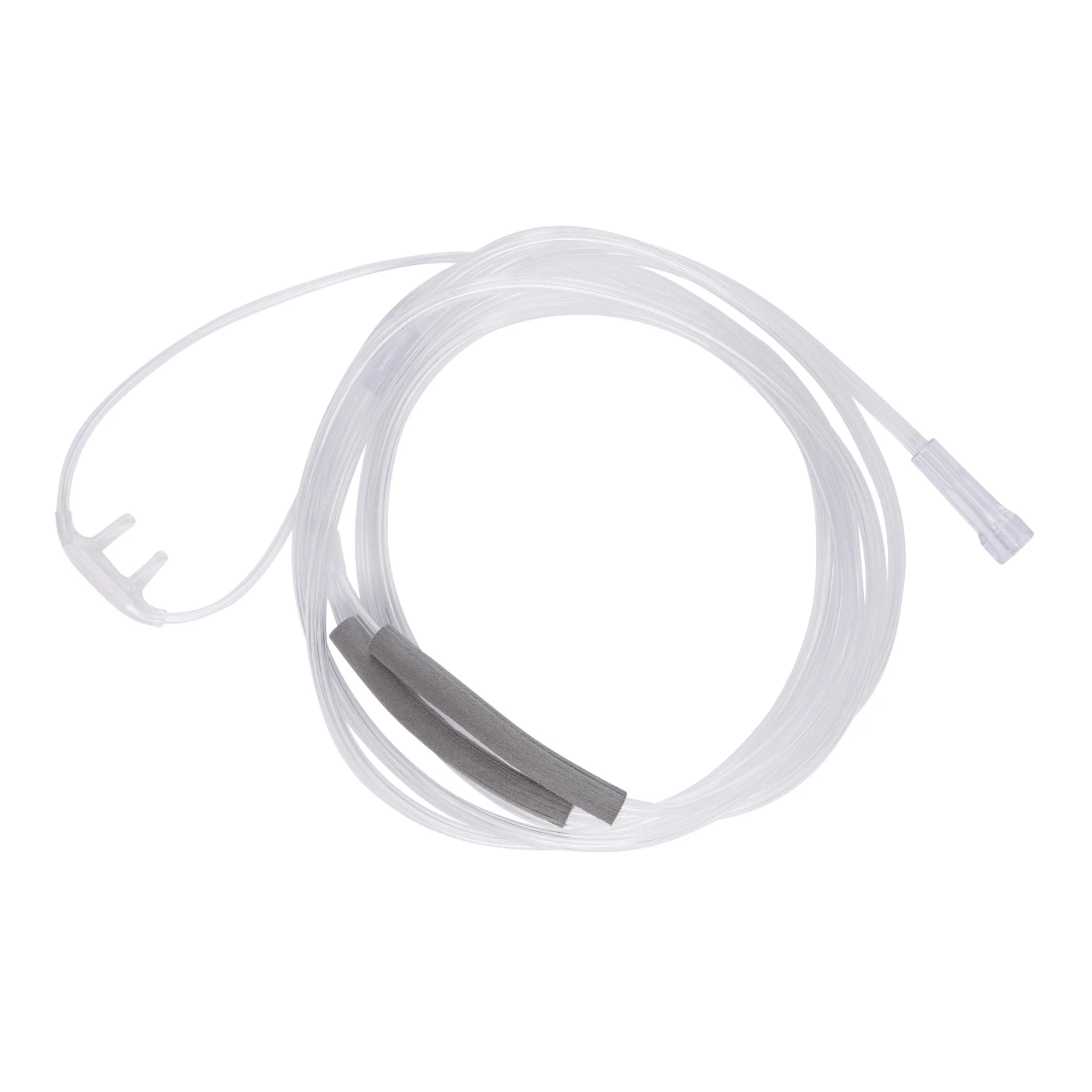 Nasal Cannula with Ear Cushion McKesson Adult Straight Prongs 7 Foot Tubing Low Flow Rate