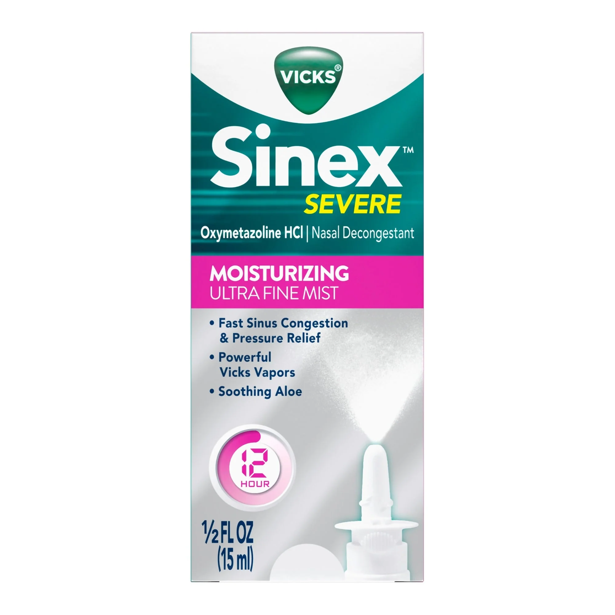 Procter & Gamble Vicks Sinex Severe Nasal Decongestant Moisturizing Spray - Image 2