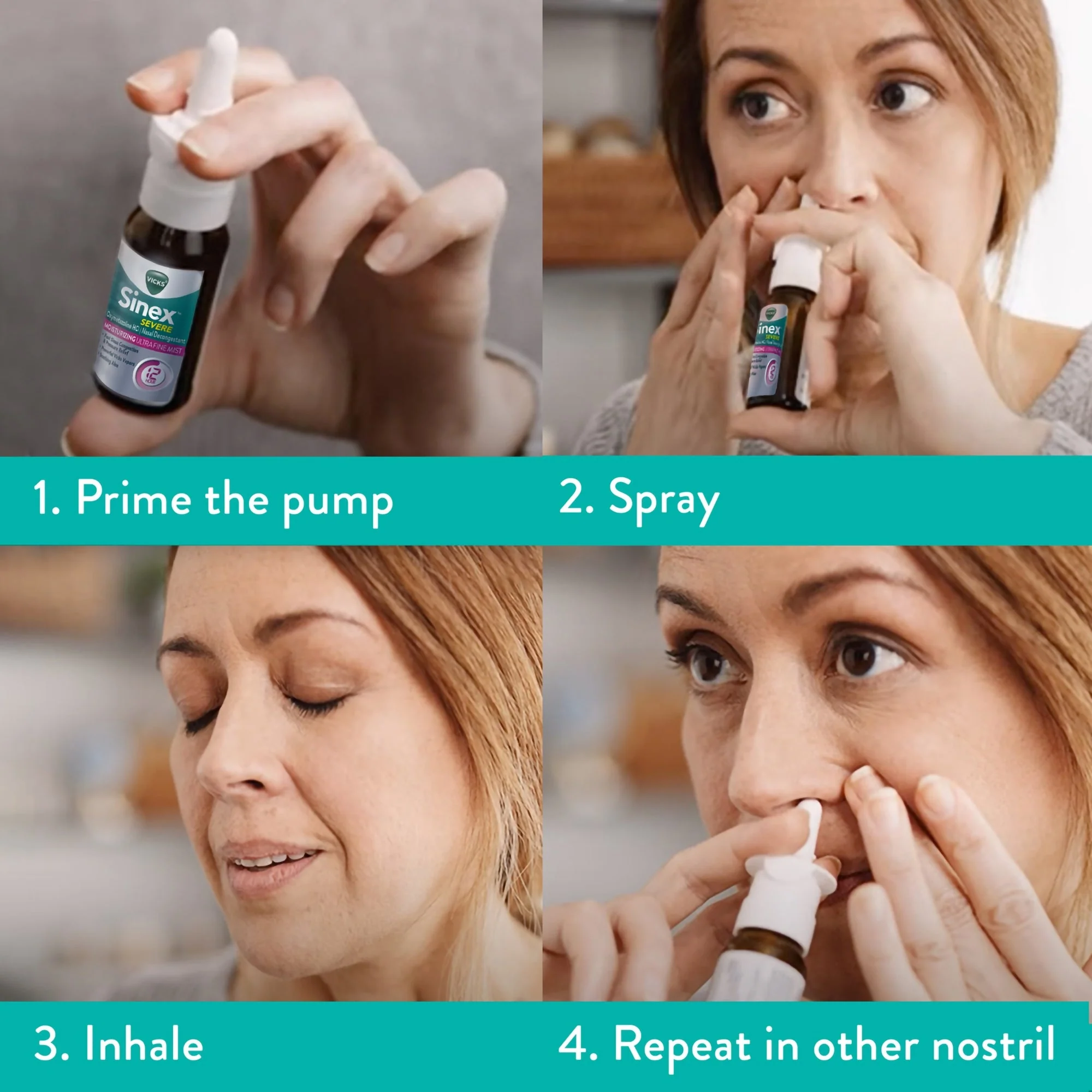 Procter & Gamble Vicks Sinex Severe Nasal Decongestant Moisturizing Spray - Image 5