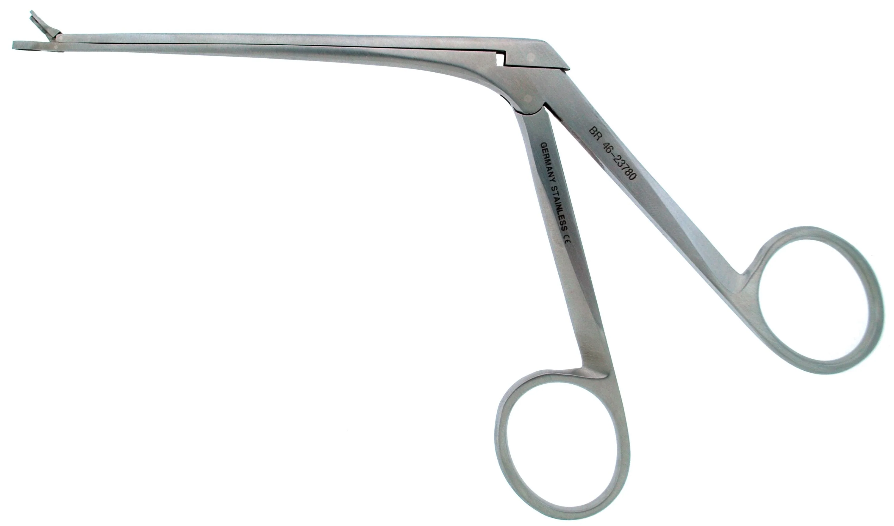 Nasal Forceps BR Surgical Weil-Blakesley 7-1/2 Inch Length OR / Surgical Grade German Stainless Steel NonSterile NonLocking Finger Ring Handle Straight Oval Cup Tips