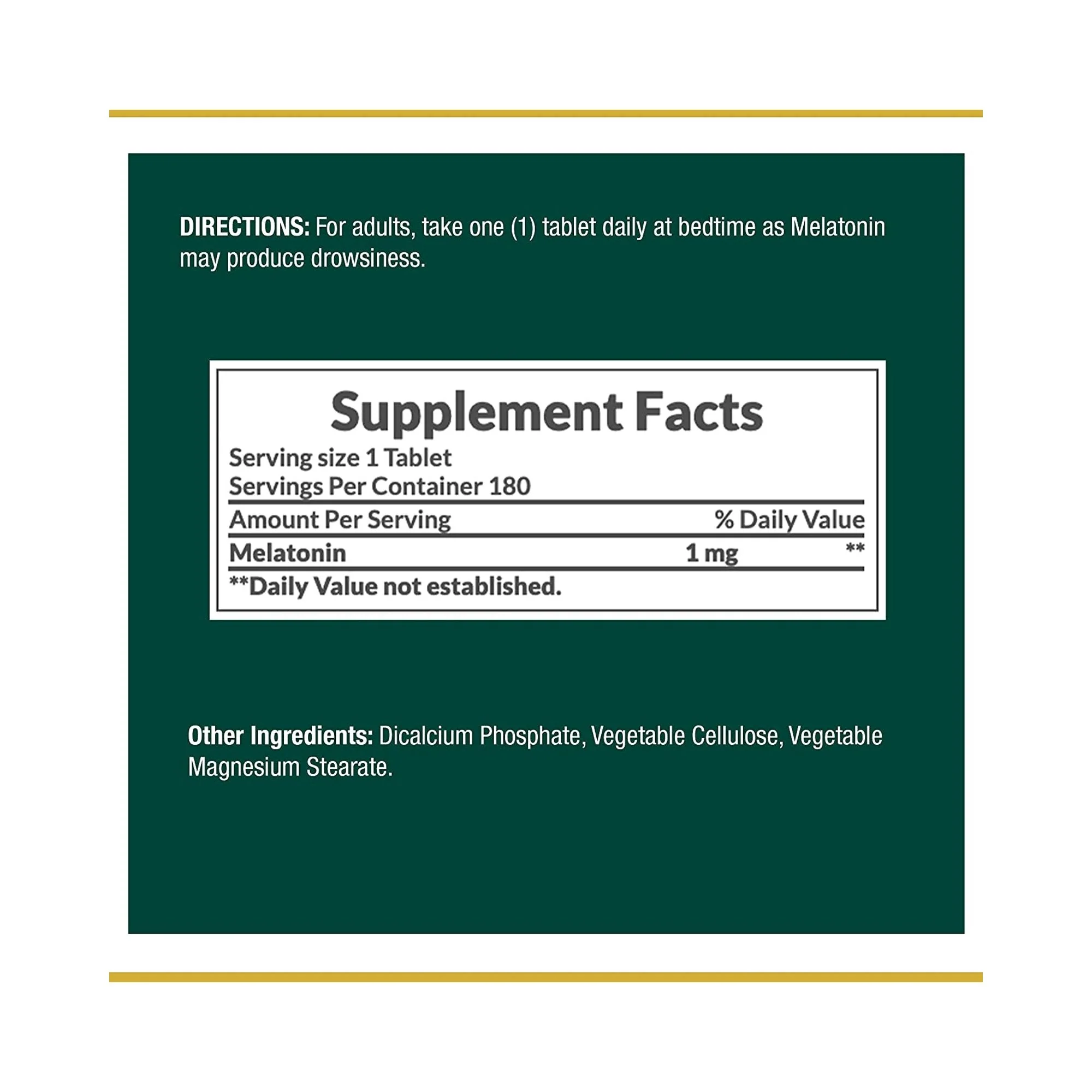 US Nutrition Nature's Bounty Melatonin Natural Sleep Aid - Image 2