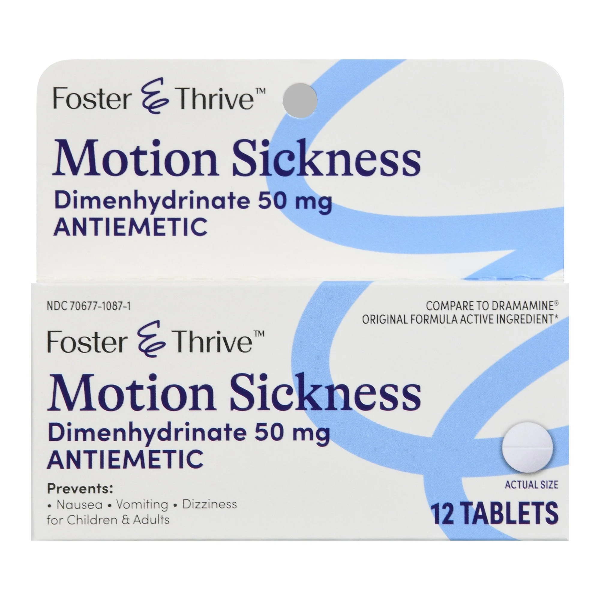 McKesson Brand Foster & Thrive Motion Sickness Dimenhydrinate 50 mg Tablets