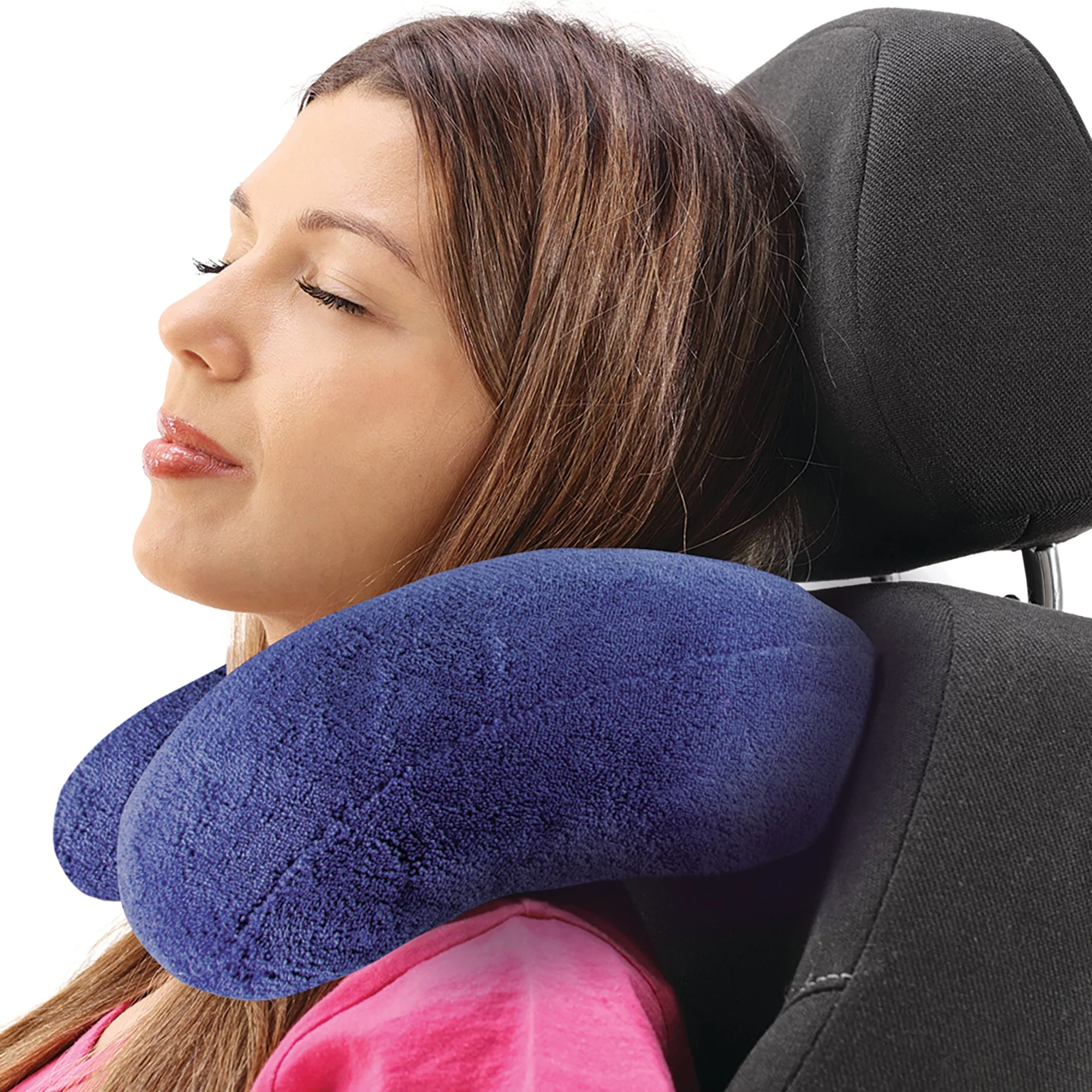 Brownmed IMAK Ergo HappiNeck Crescent Neck Pillow, Blue - Image 3