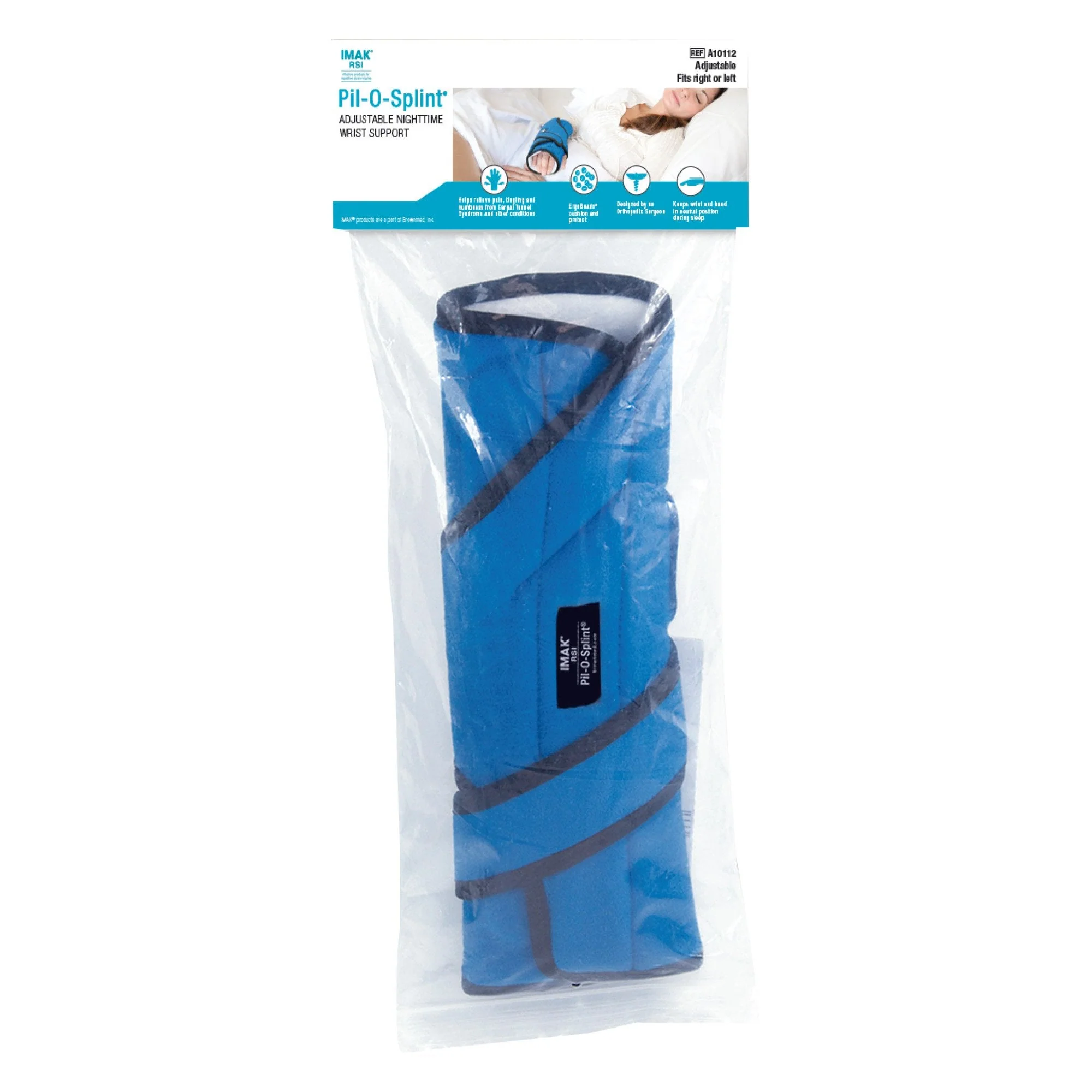 Brownmed IMAK RSI Pil-O-Splint Nighttime Wrist Splint, One Size Fits Most