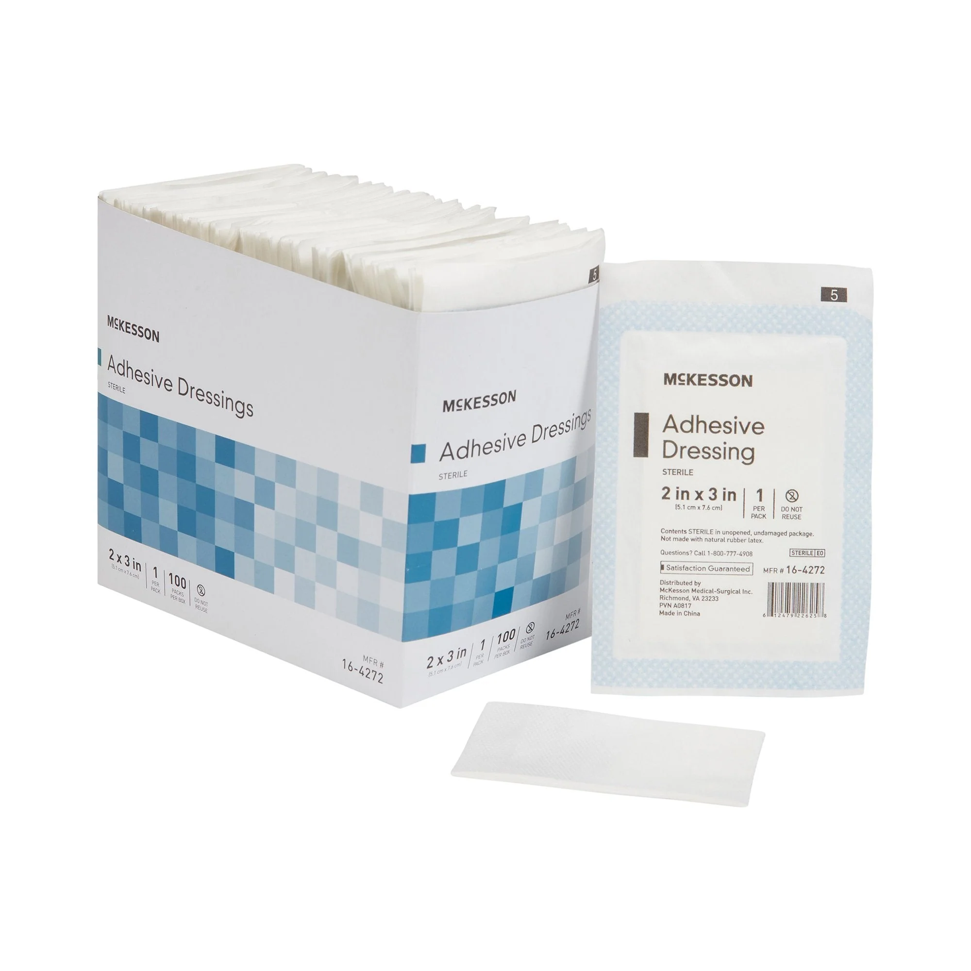 McKesson Brand McKesson White Adhesive Dressing, 2 x 3 Inch (2400/CS)