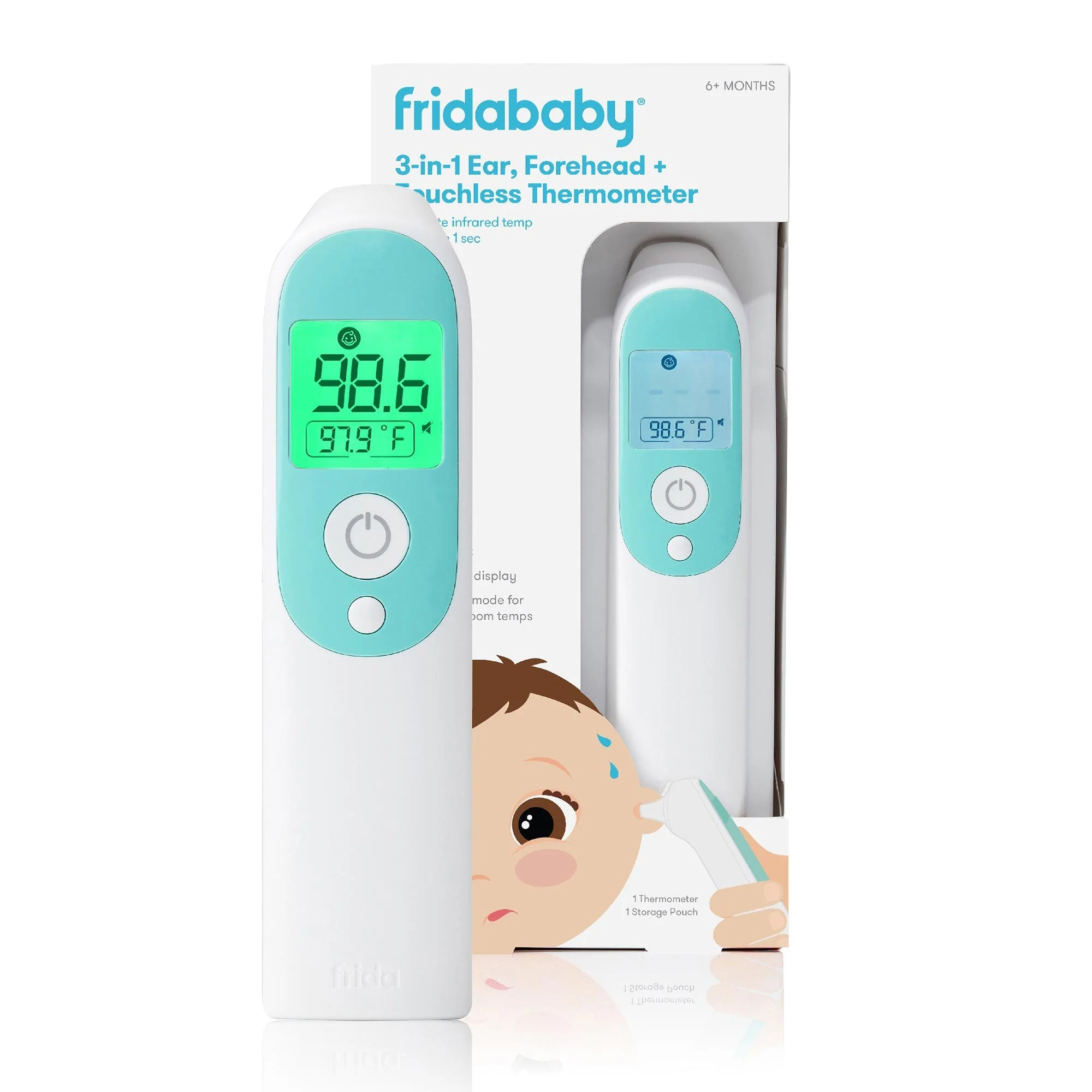 Non-Contact Skin Surface Thermometer Fridababy Infrared Skin Probe Handheld