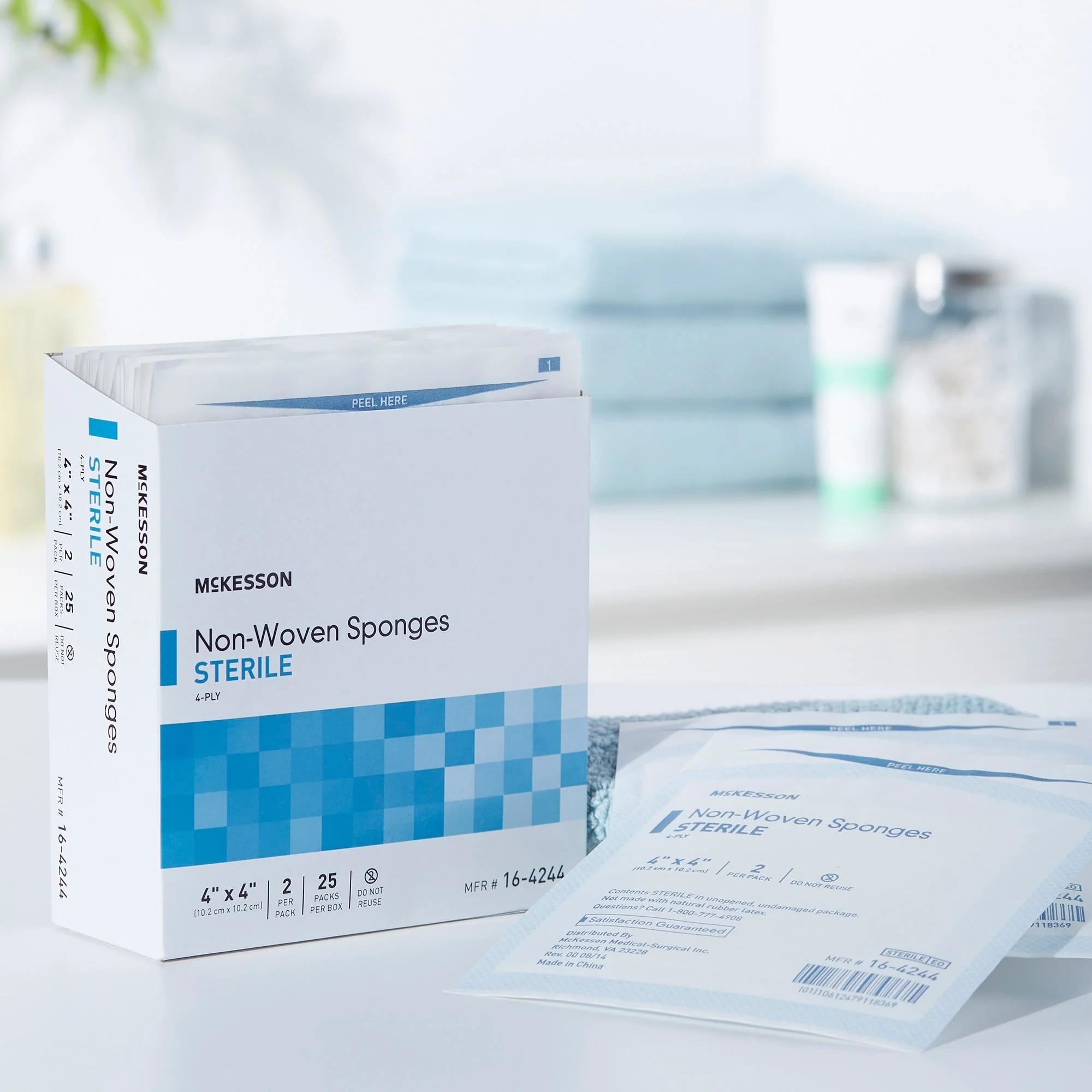 McKesson Brand McKesson Sterile Nonwoven Sponge, 4 x 4 Inch, Four Ply (600/CS) - Image 7