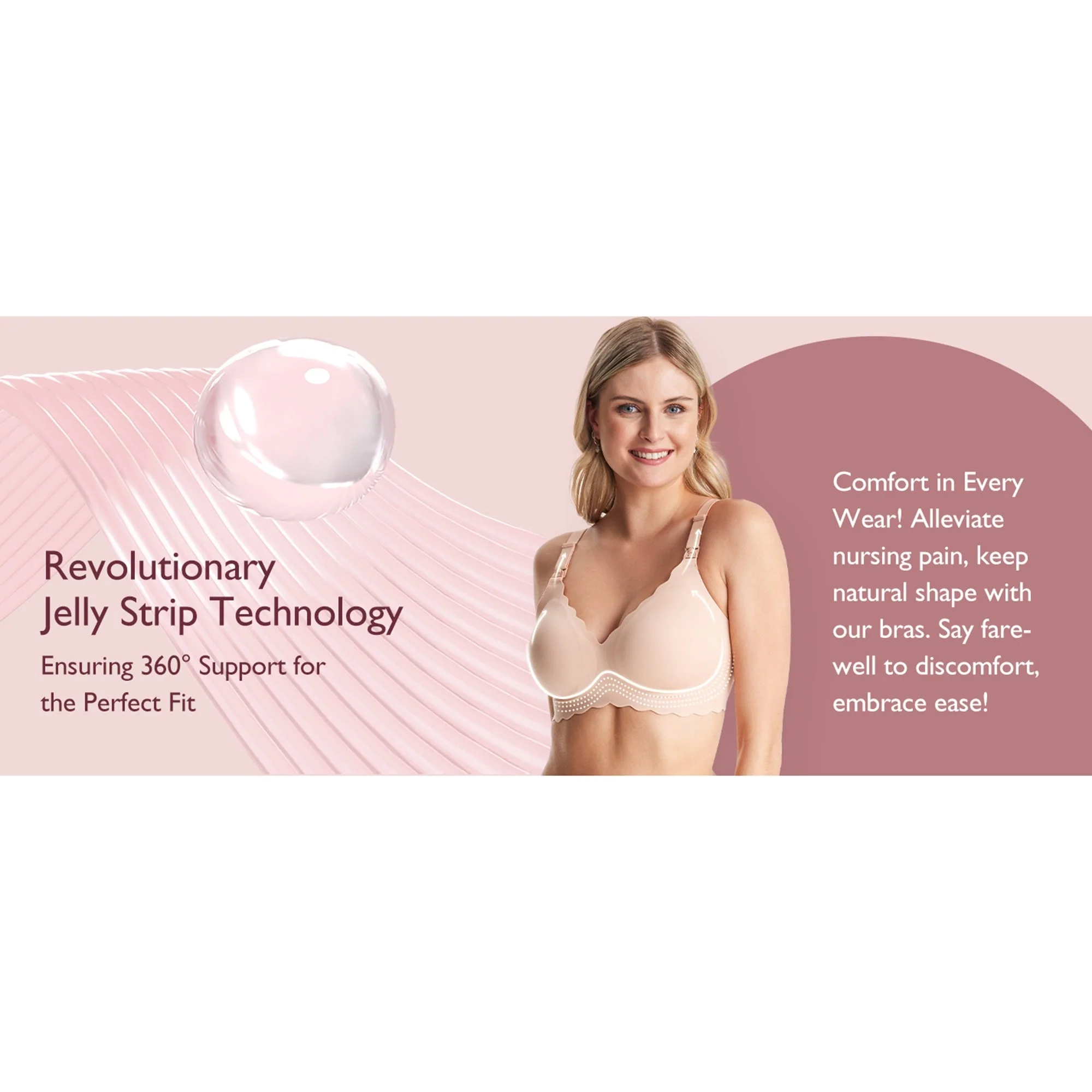 Root Technology Ltd Nursing Bra Momcozy Jelly Strip 36 to 38 Inch Chest Large Beige Back Hook and Eye Closure Adjustable Shoulder Strap - Image 6