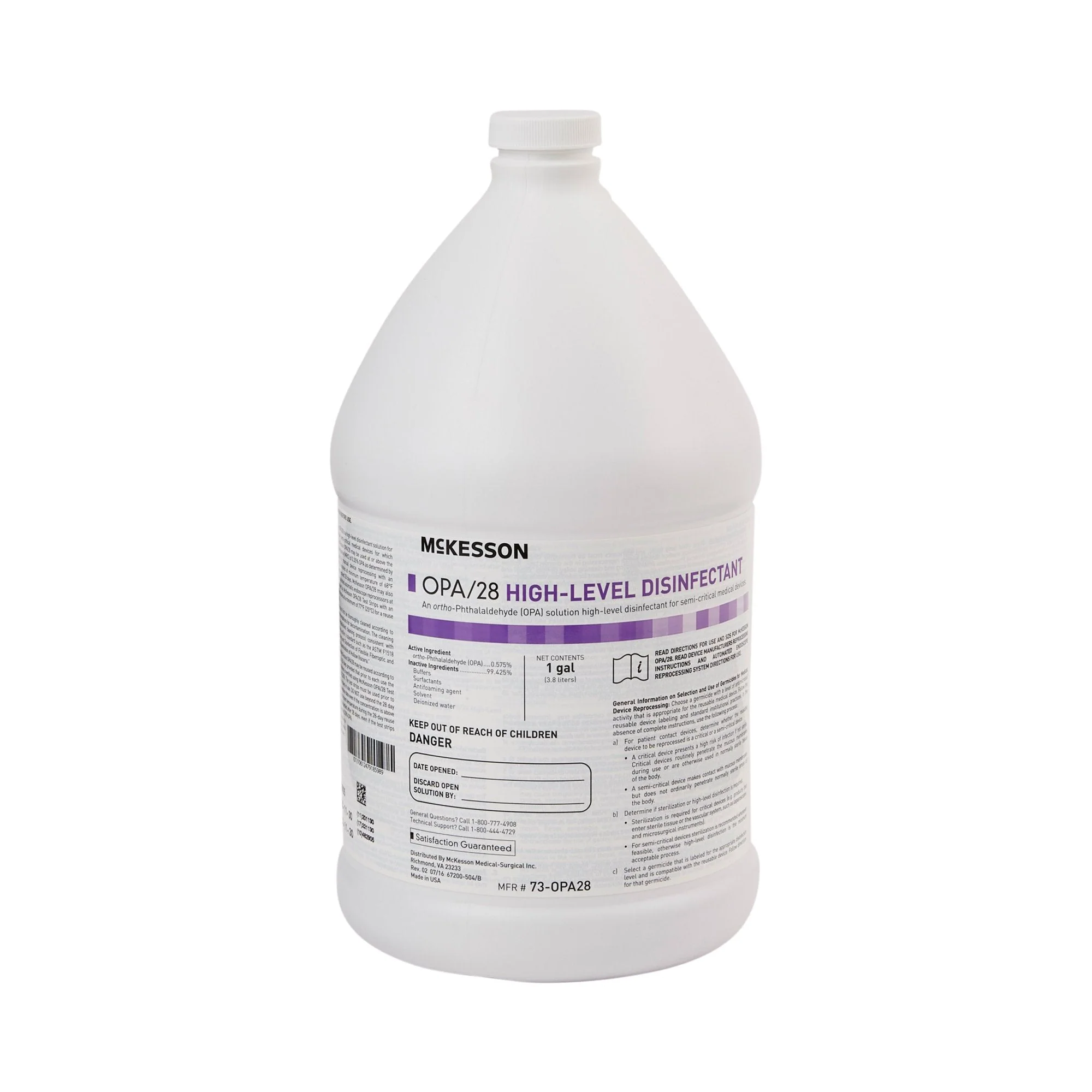 McKesson Brand McKesson OPA High Level Disinfectant, 1 gal. Jug (4/CS)