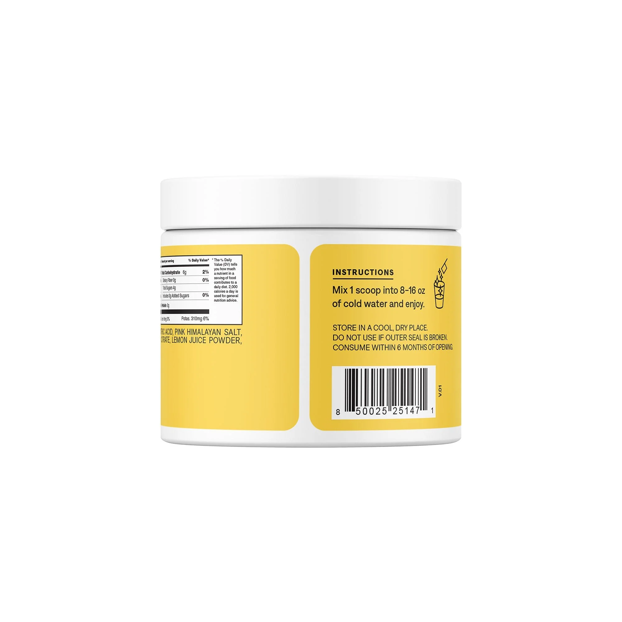 Cure Hydration Cure Electrolyte Drink Mix made with Coconut Water, Lemonade, 7.2-ounce Jar (12/CS) - Image 2