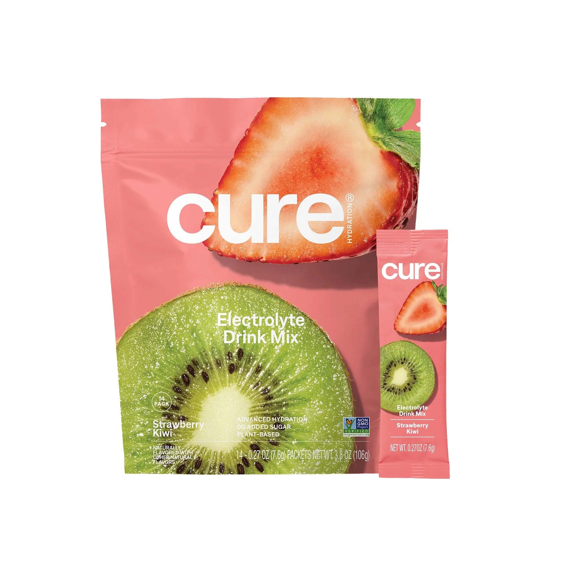 Cure Hydration Cure Electrolyte Drink Mix, Strawberry Kiwi, 7.7-gram Packets (168/CS)