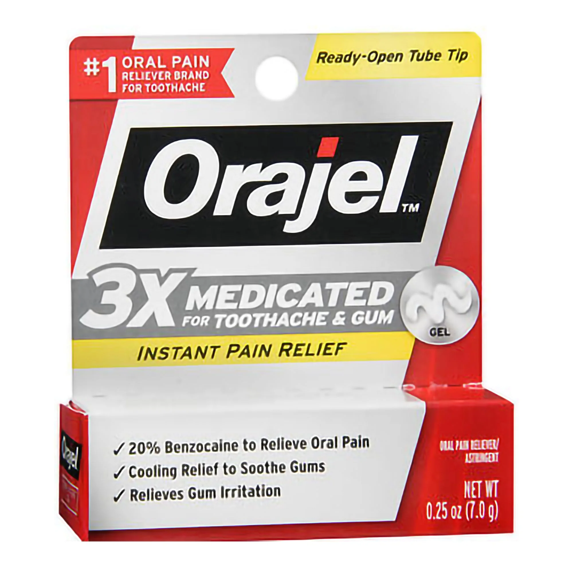 Church and Dwight Orajel 3X Medicated for Toothache & Gum Gel