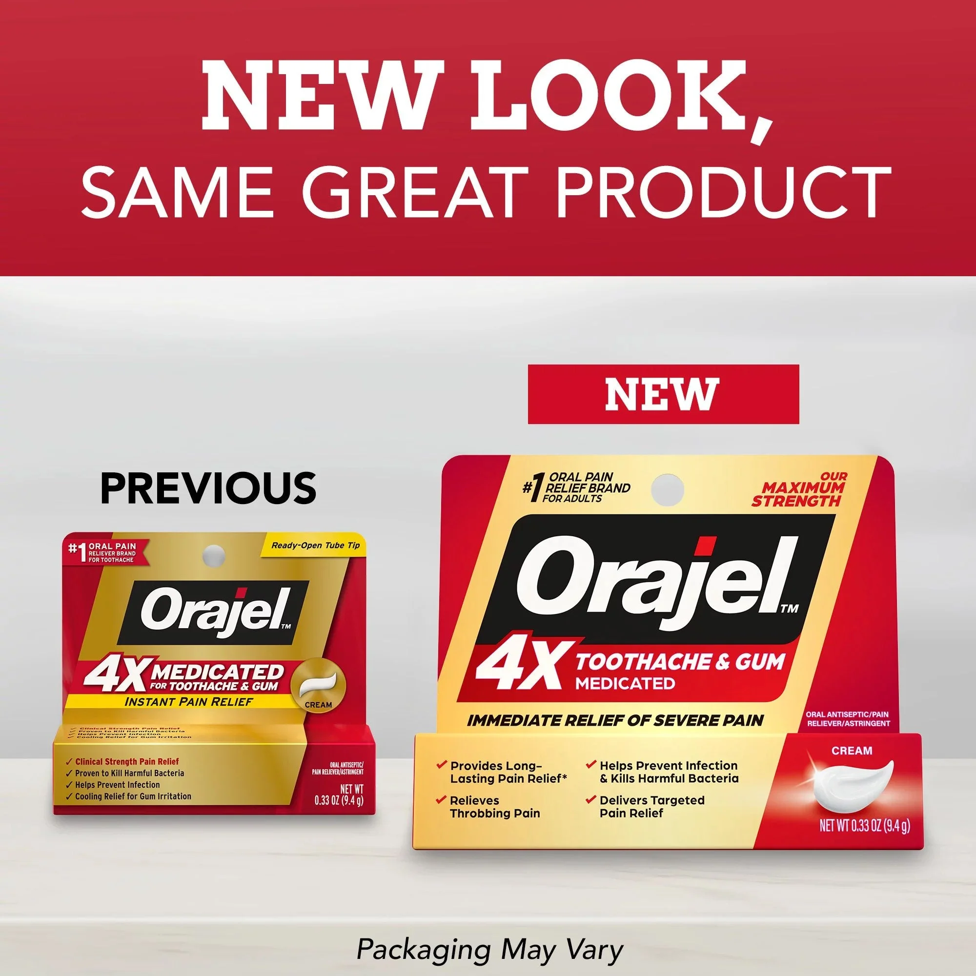 Church and Dwight Orajel 4X Medicated Cream for Toothache & Gum, Maximum Strength for Severe Pain - Image 2