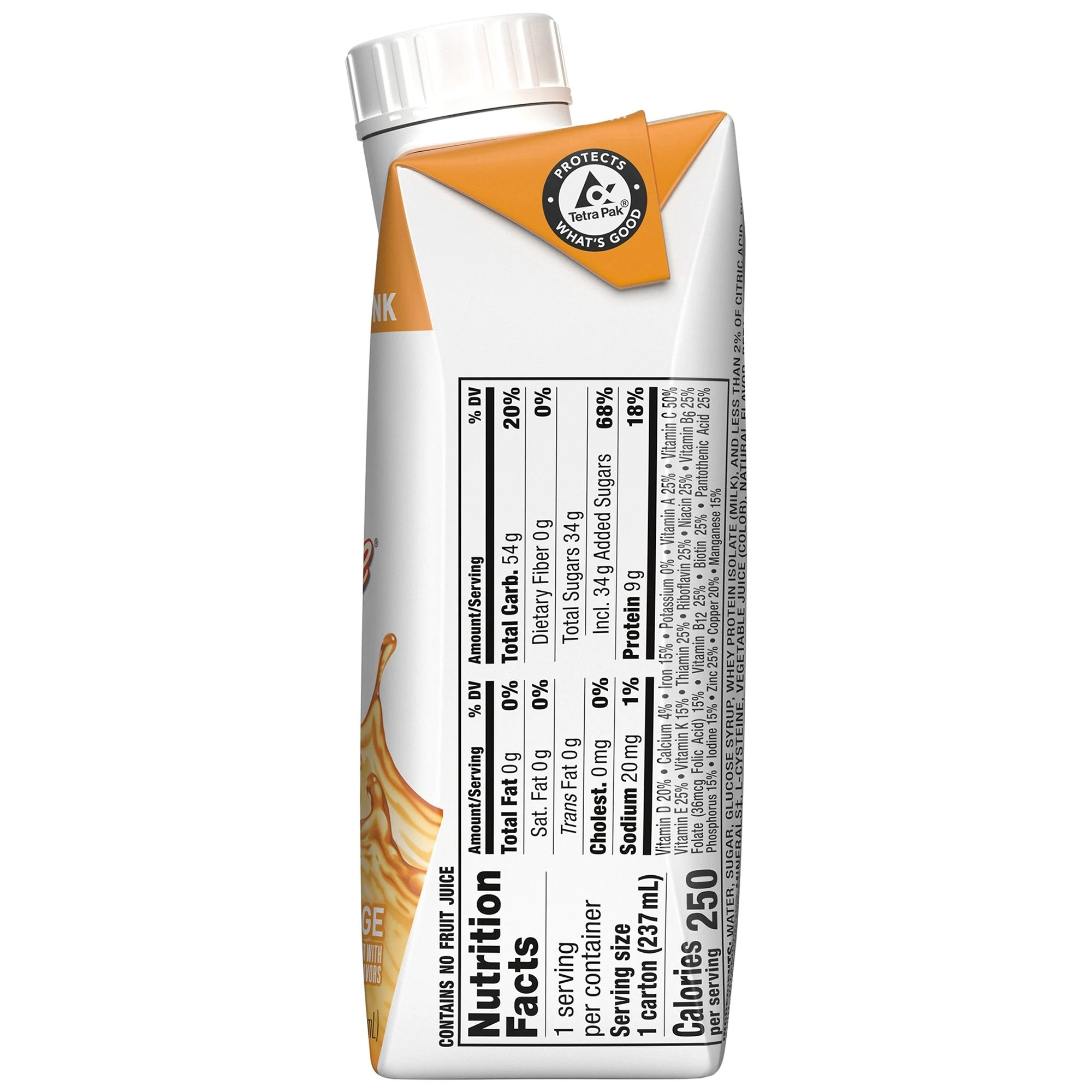 Nestle Healthcare Nutrition Boost Breeze Orange Nutritional Drink, 8-ounce Carton (24/CS) - Image 3