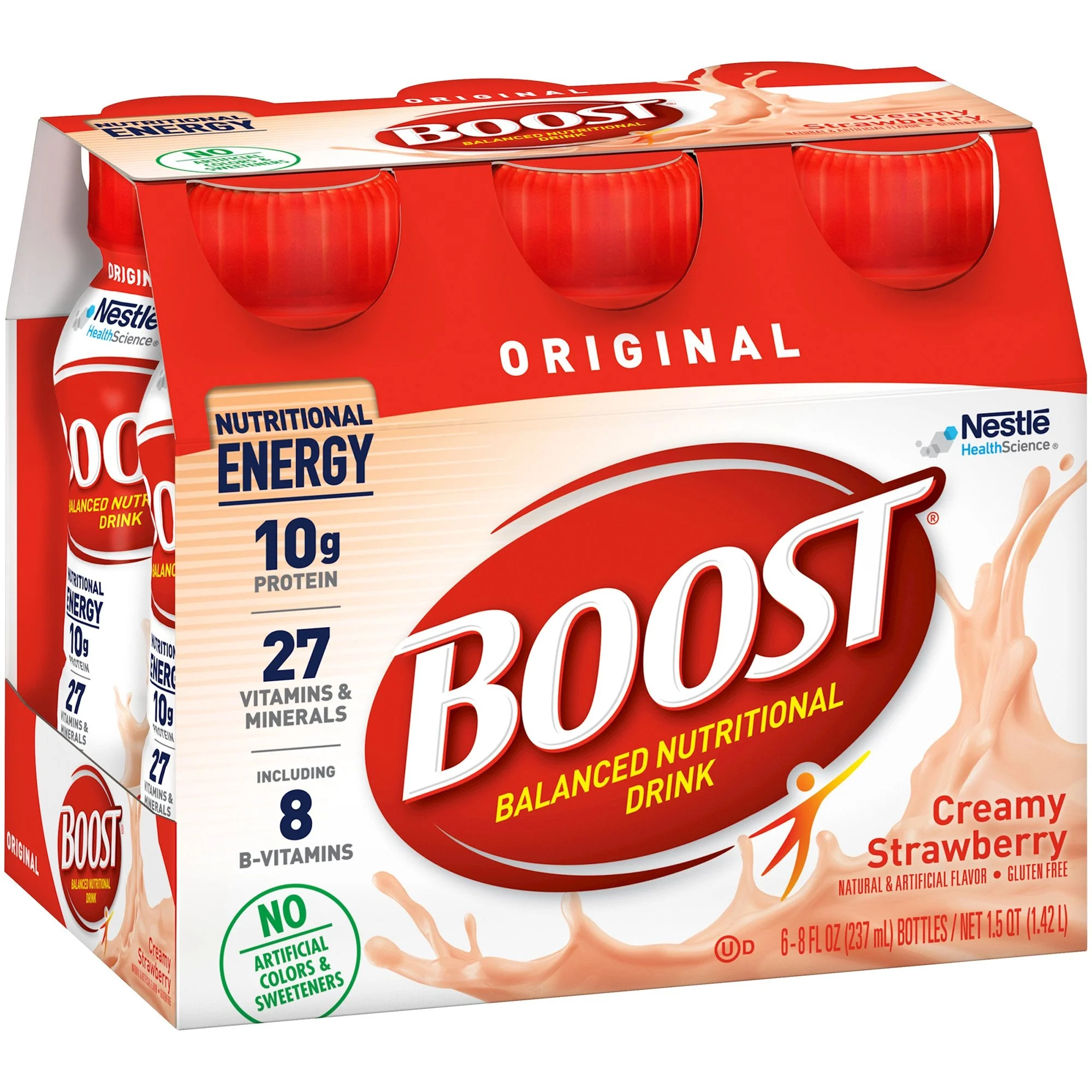 Nestle Healthcare Nutrition Boost Original Strawberry Balanced Nutritional Drink, 8-ounce Bottle (24/CS) - Image 4