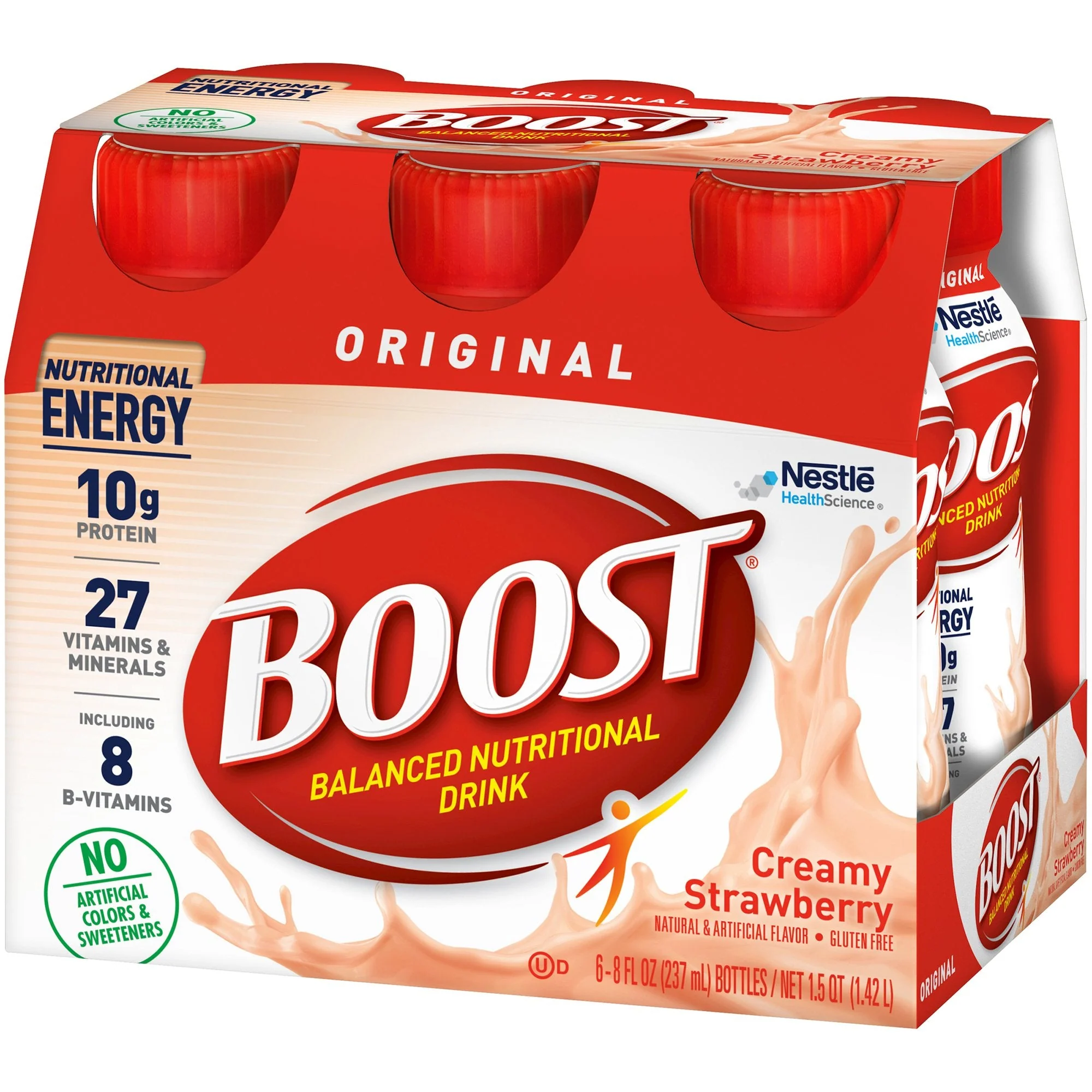 Nestle Healthcare Nutrition Boost Original Strawberry Balanced Nutritional Drink, 8-ounce Bottle (24/CS) - Image 5