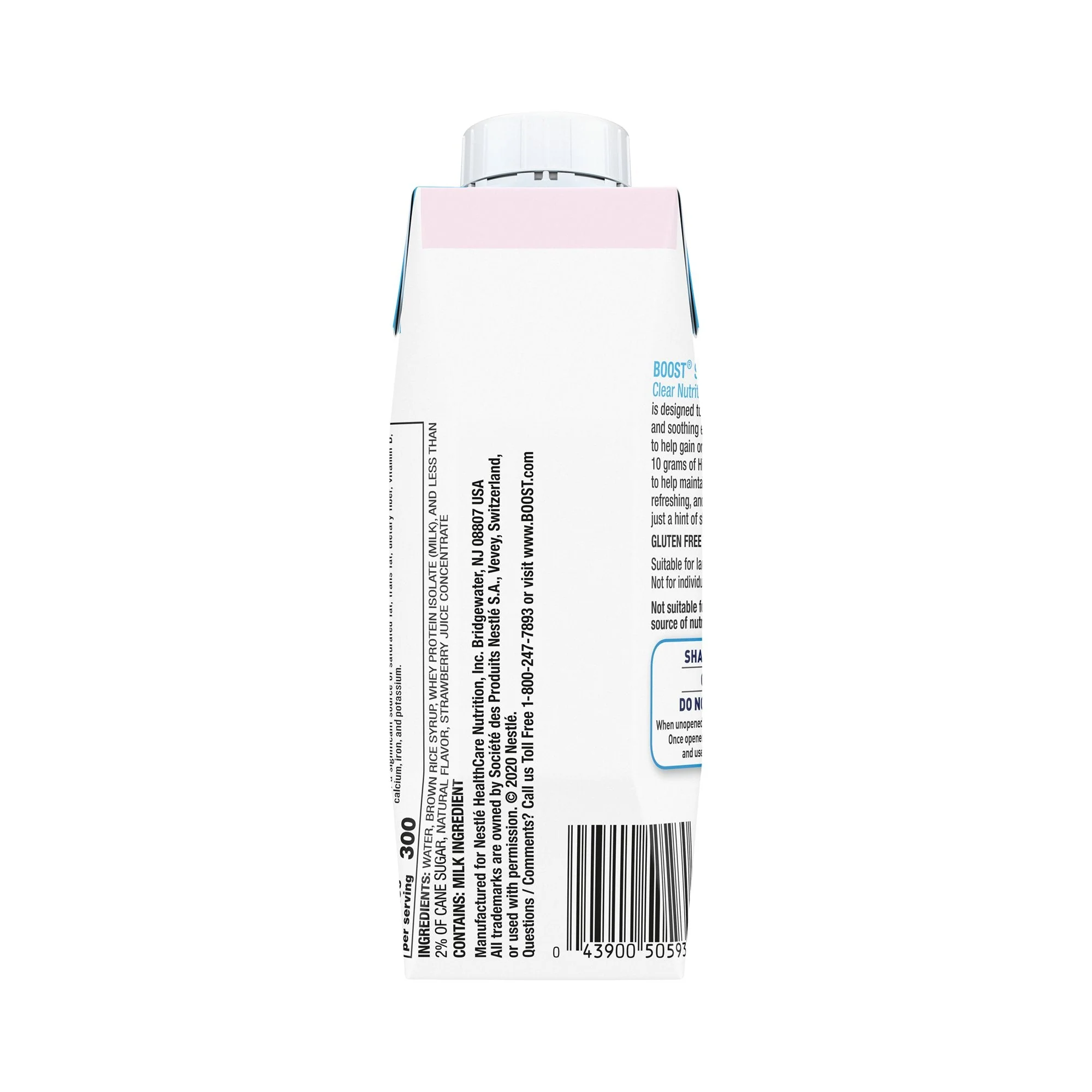 Nestle Healthcare Nutrition Boost Soothe Strawberry Kiwi Clear Nutritional Drink, 8-ounce Carton (24/CS) - Image 3